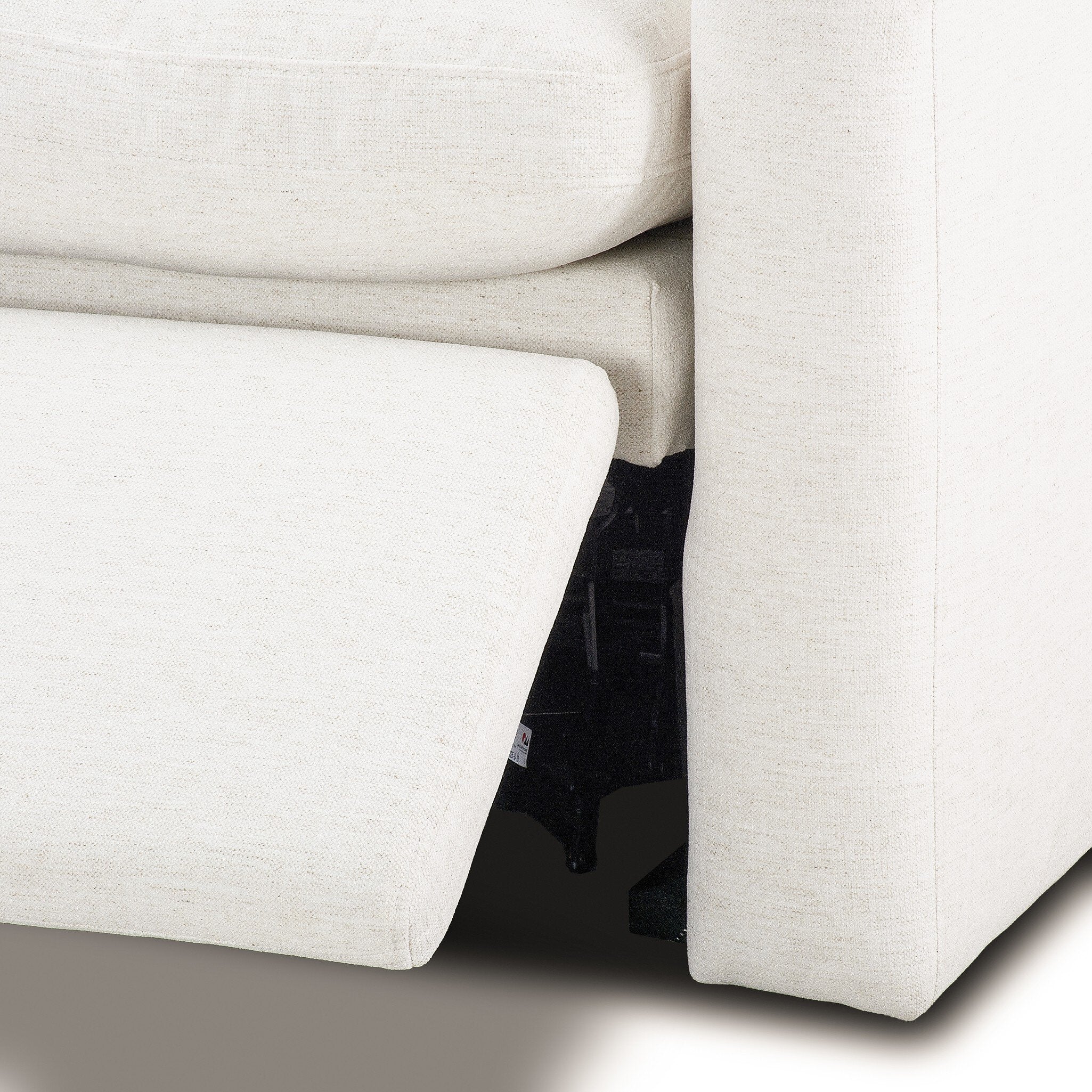Four Hands Tillery Crypton Nomad Snow Power Recliner 3 Piece Sectional Sofa close-up detail 5