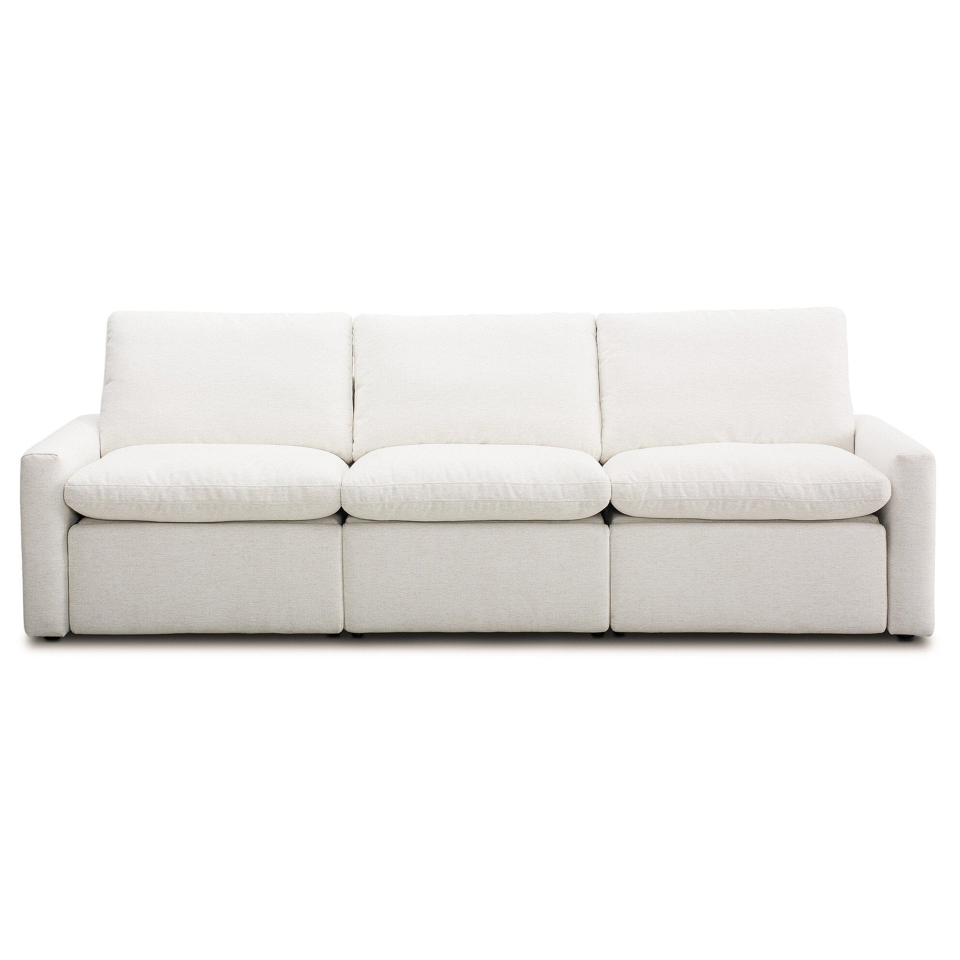 Four Hands Tillery Crypton Nomad Snow Power Recliner 3 Piece Sectional Sofa front view