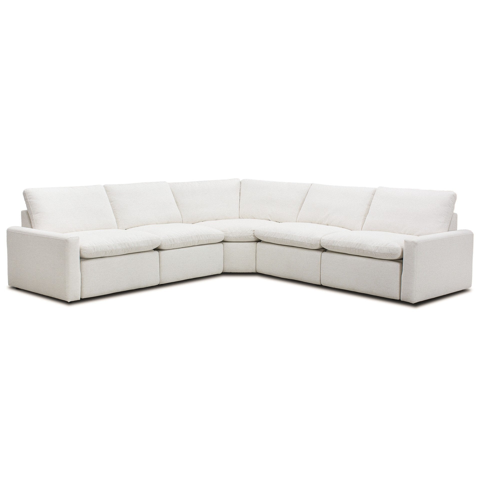 Four Hands Tillery Crypton Nomad Snow Power Recliner 5 Piece Sectional Sofa styled view