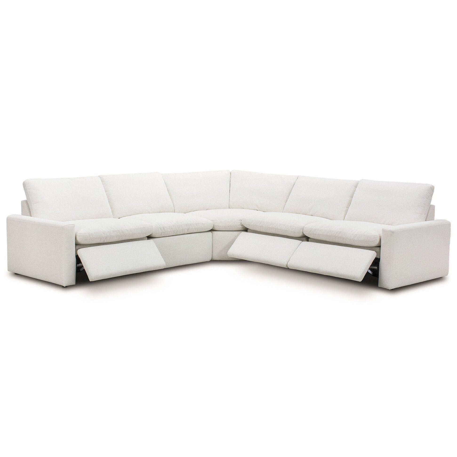 Four Hands Tillery Crypton Nomad Snow Power Recliner 5 Piece Sectional Sofa styled view 2