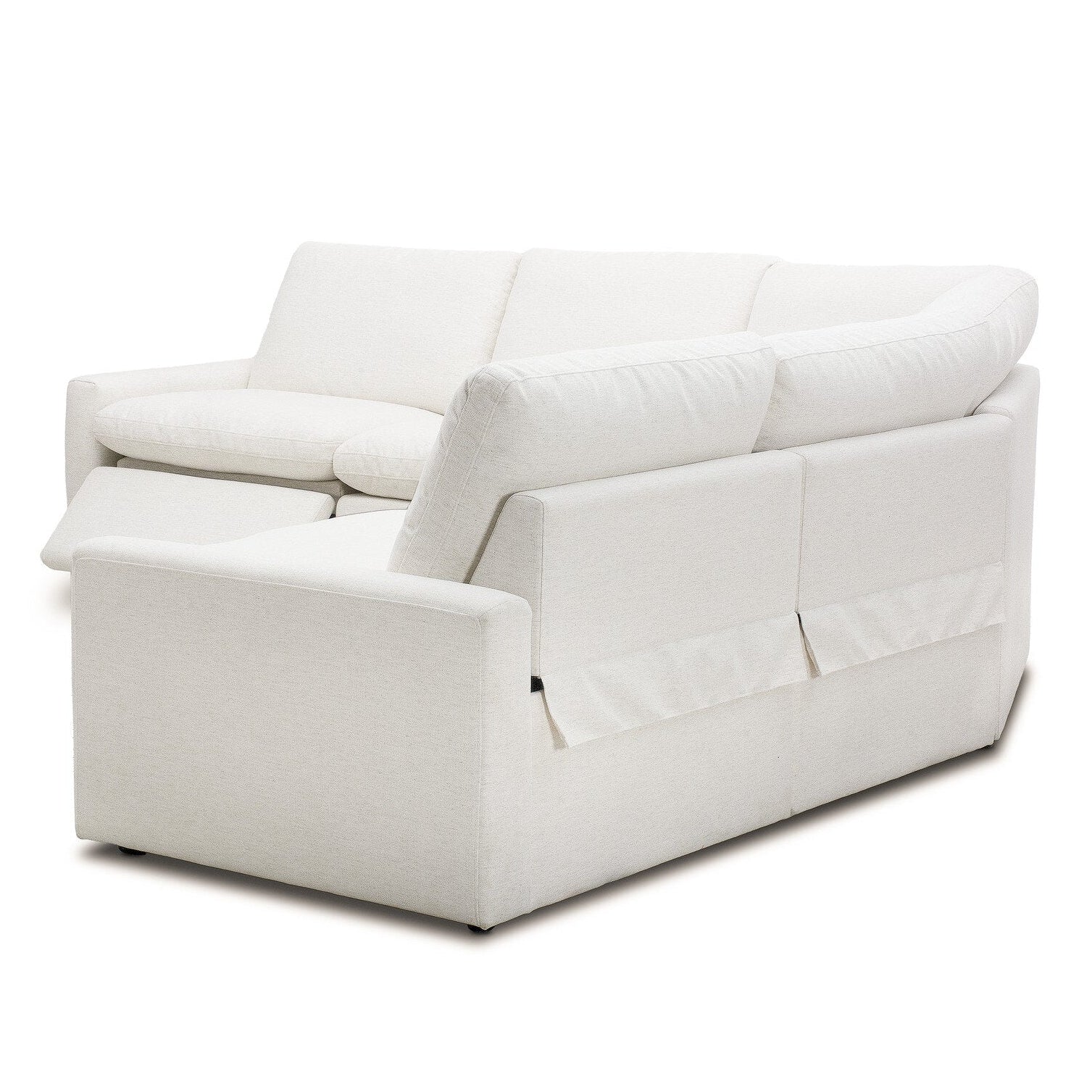 Four Hands Tillery Crypton Nomad Snow Power Recliner 5 Piece Sectional Sofa side view 2