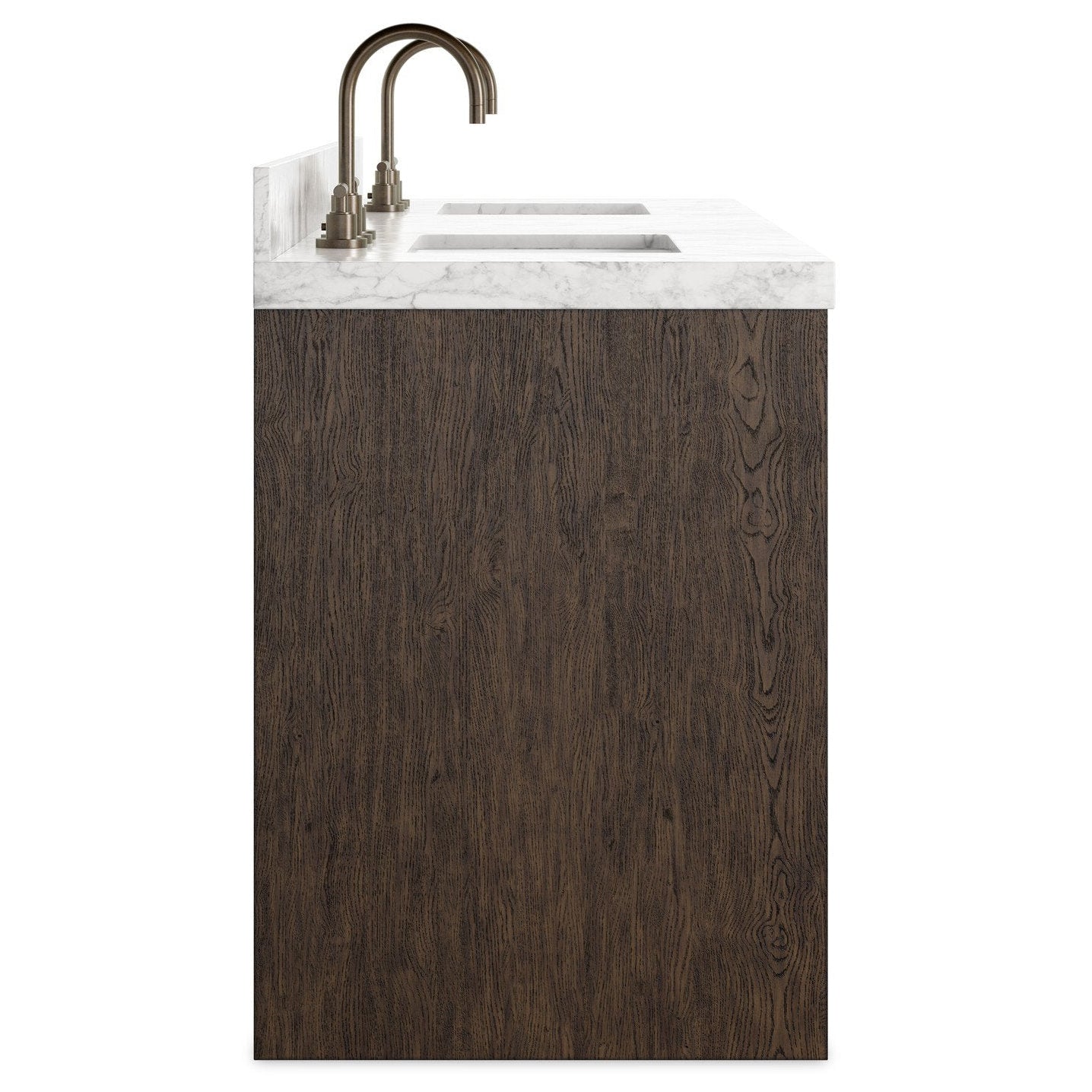 Four Hands Anthem Satin Espresso Oak Double Vanity side view