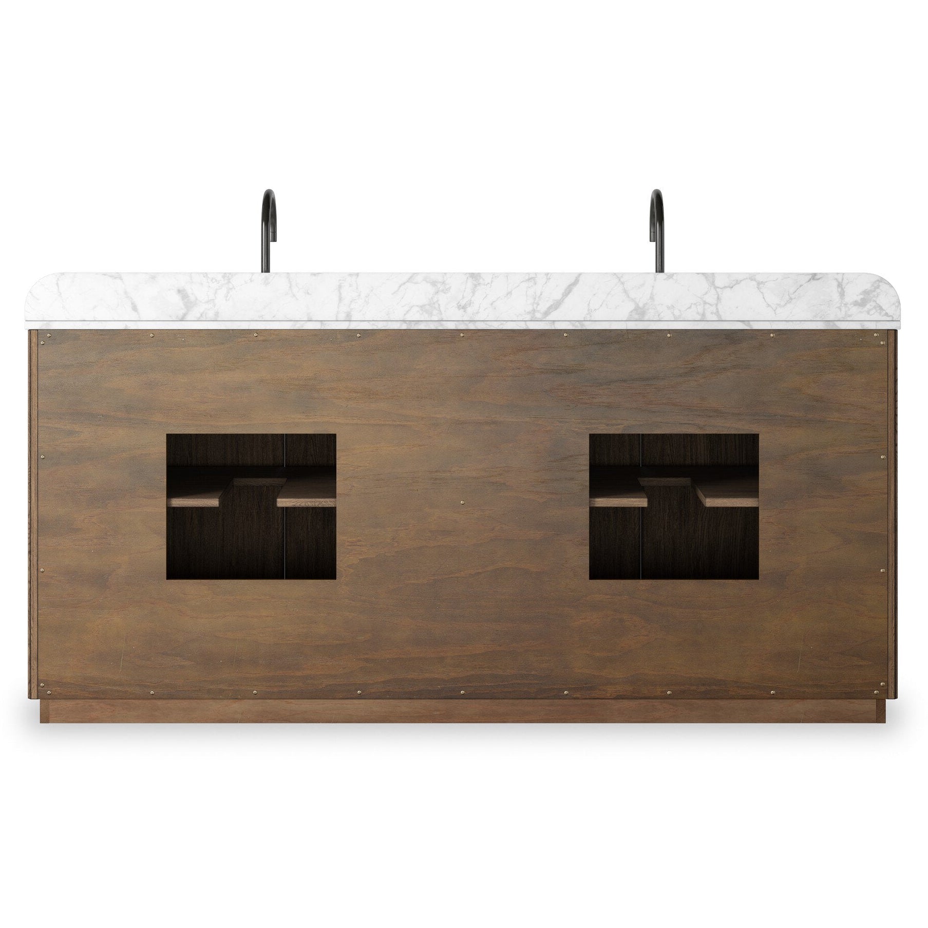 Four Hands Malden Satin Espresso Oak Double Vanity back view