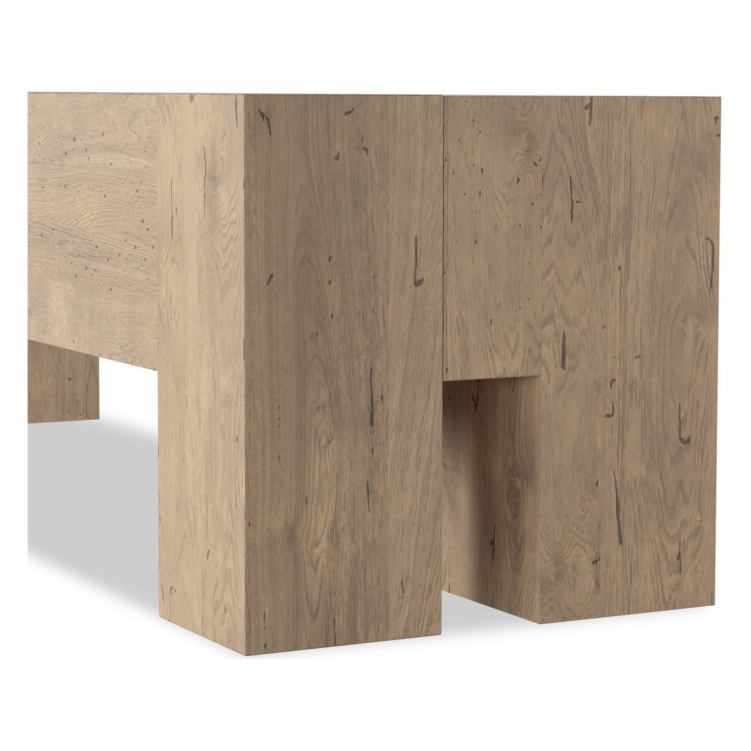 Four Hands Abaso Whitewash Rustic Accent Bench