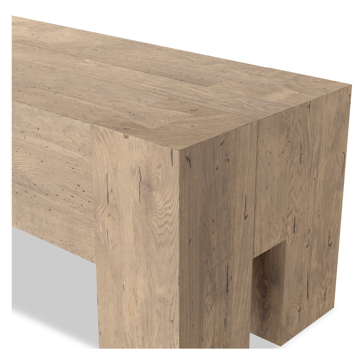 Four Hands Abaso Whitewash Rustic Accent Bench