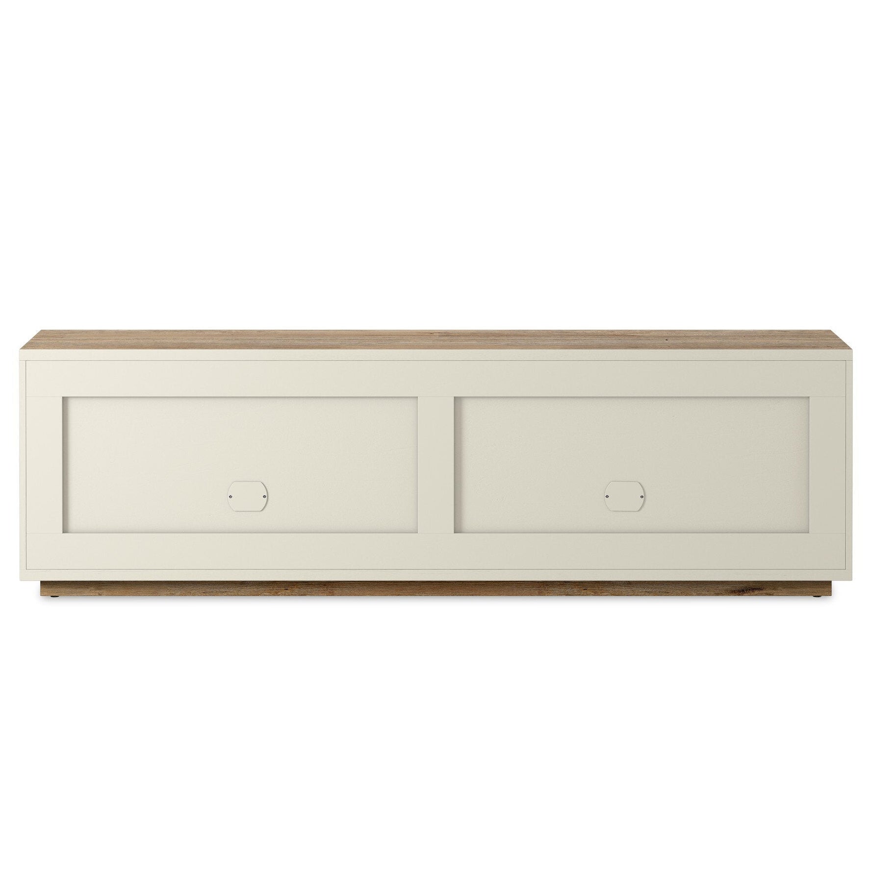 Four Hands Redondo Burnt Bleached Oak Resawn Media Console back view