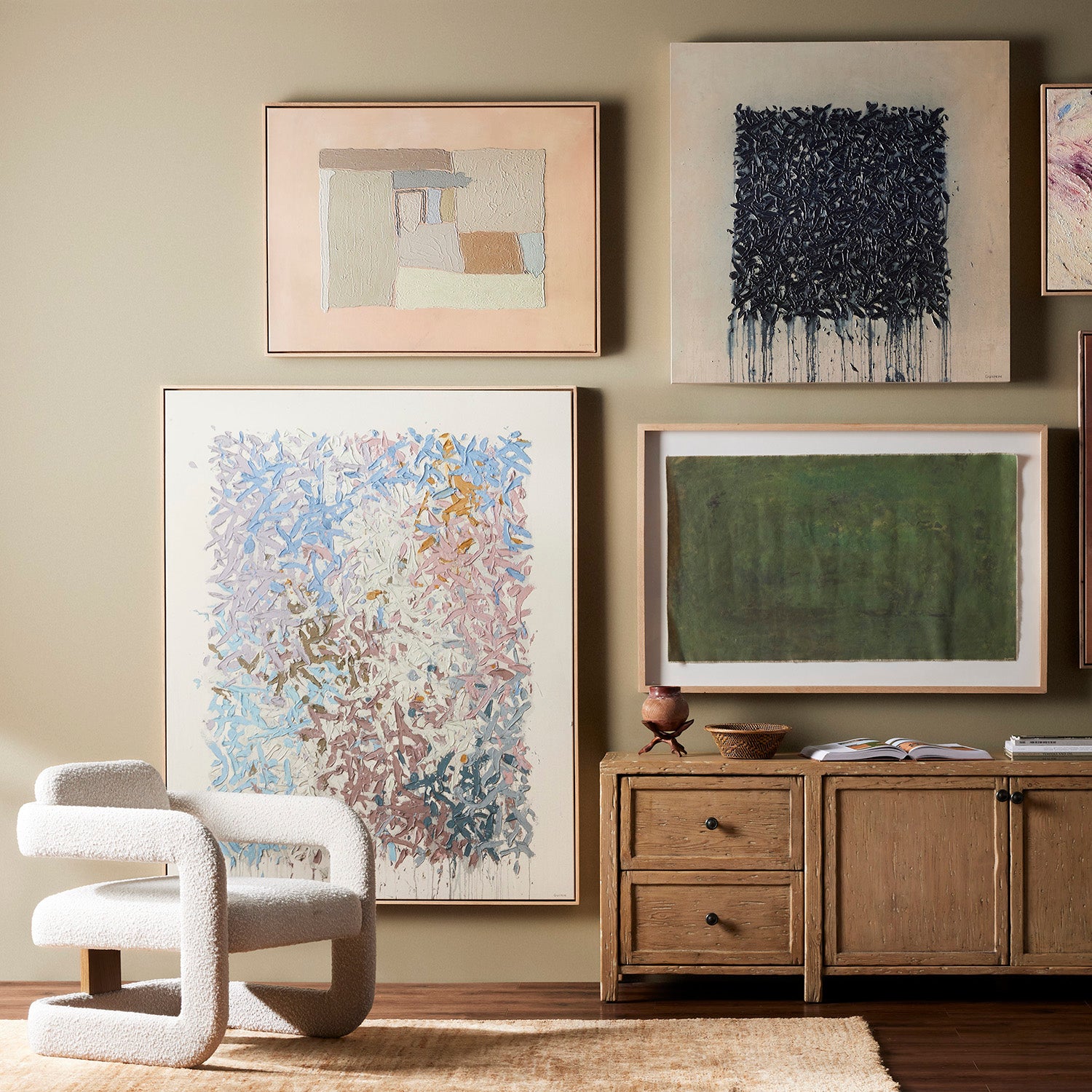 Four Hands x Tyler Guinn Carrying the Olive Branch No 2 Framed Art