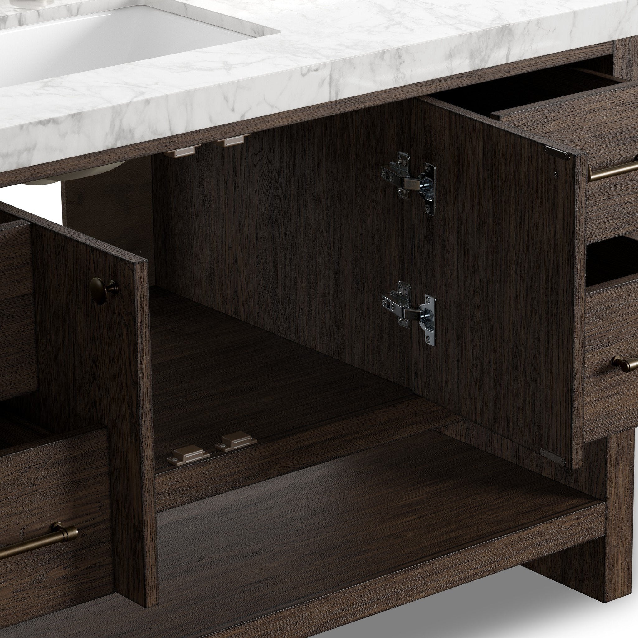 Four Hands Anthem Satin Espresso Oak Single Wide Vanity - detail 2