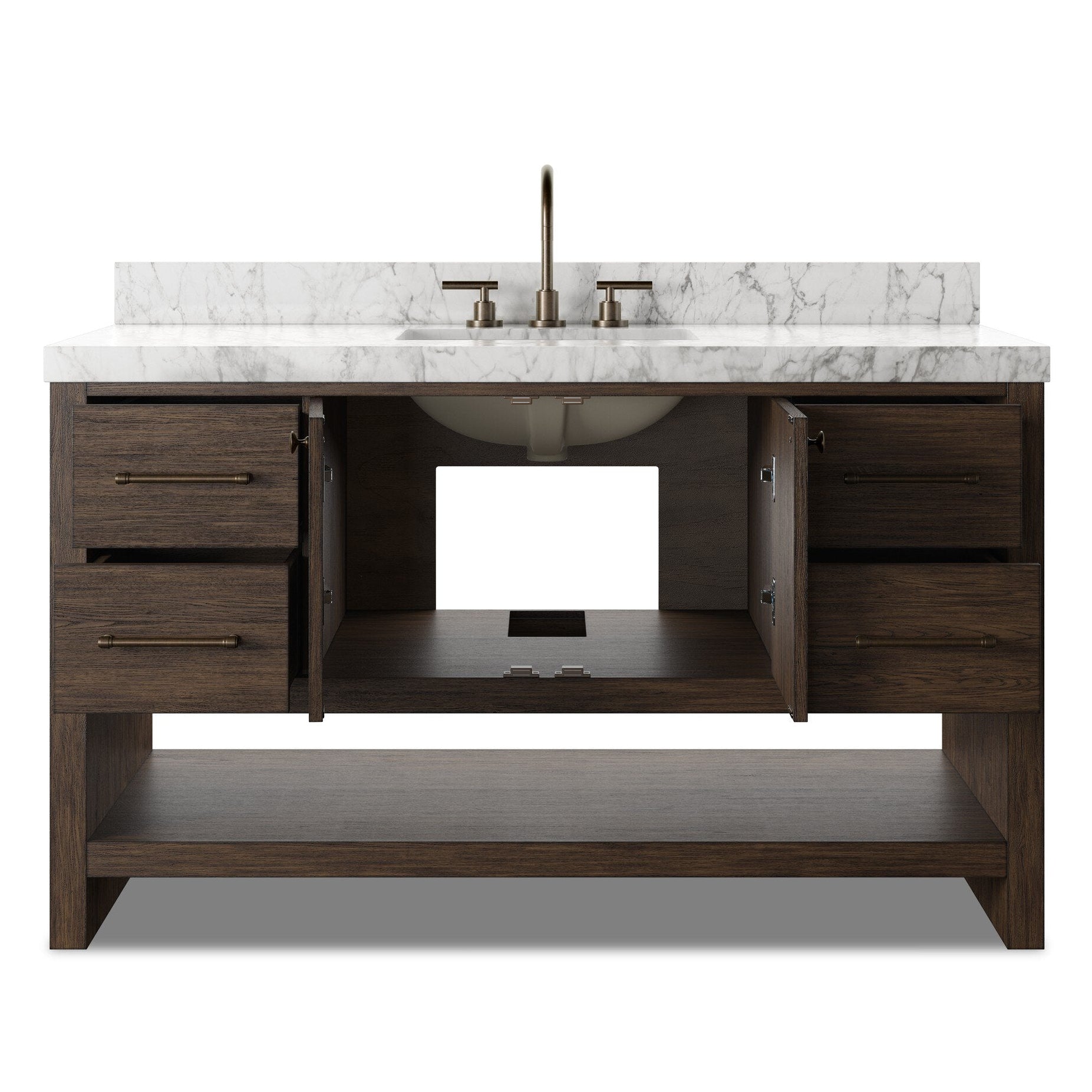 Four Hands Anthem Satin Espresso Oak Single Wide Vanity - detail 4