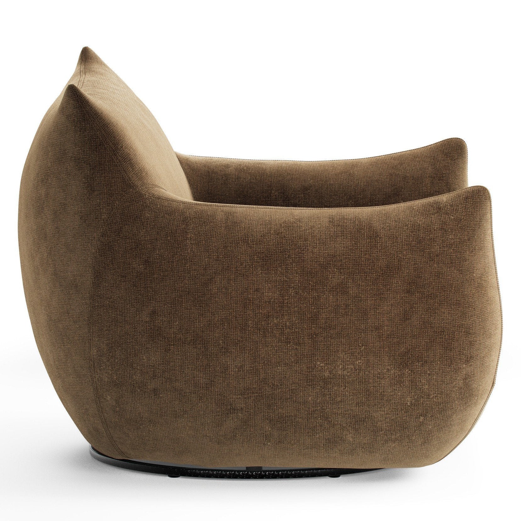 Four Hands Margot Altair Mushroom Swivel Chair side view