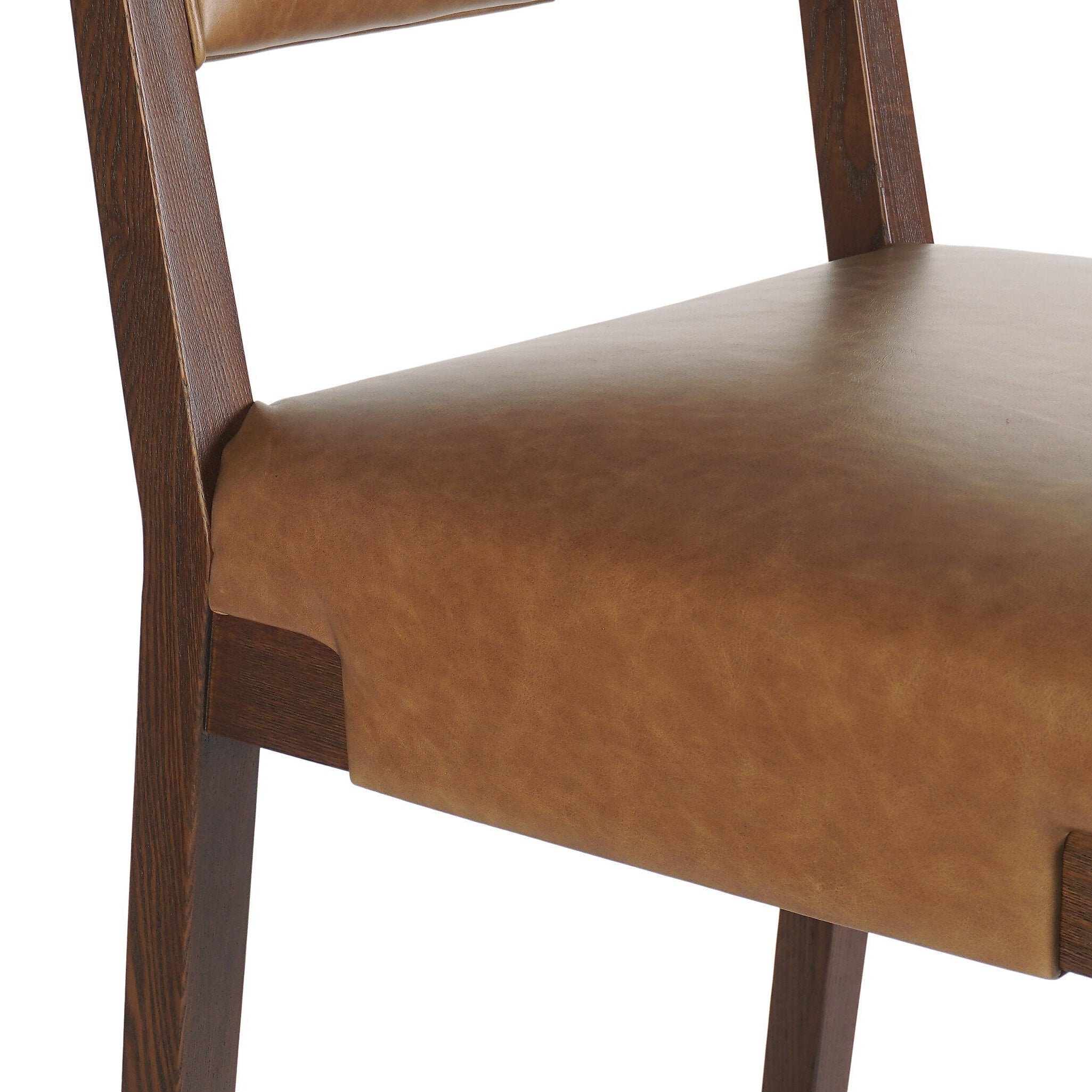 Four Hands Tamari Sonoma Chestnut Bar Stool material close-up