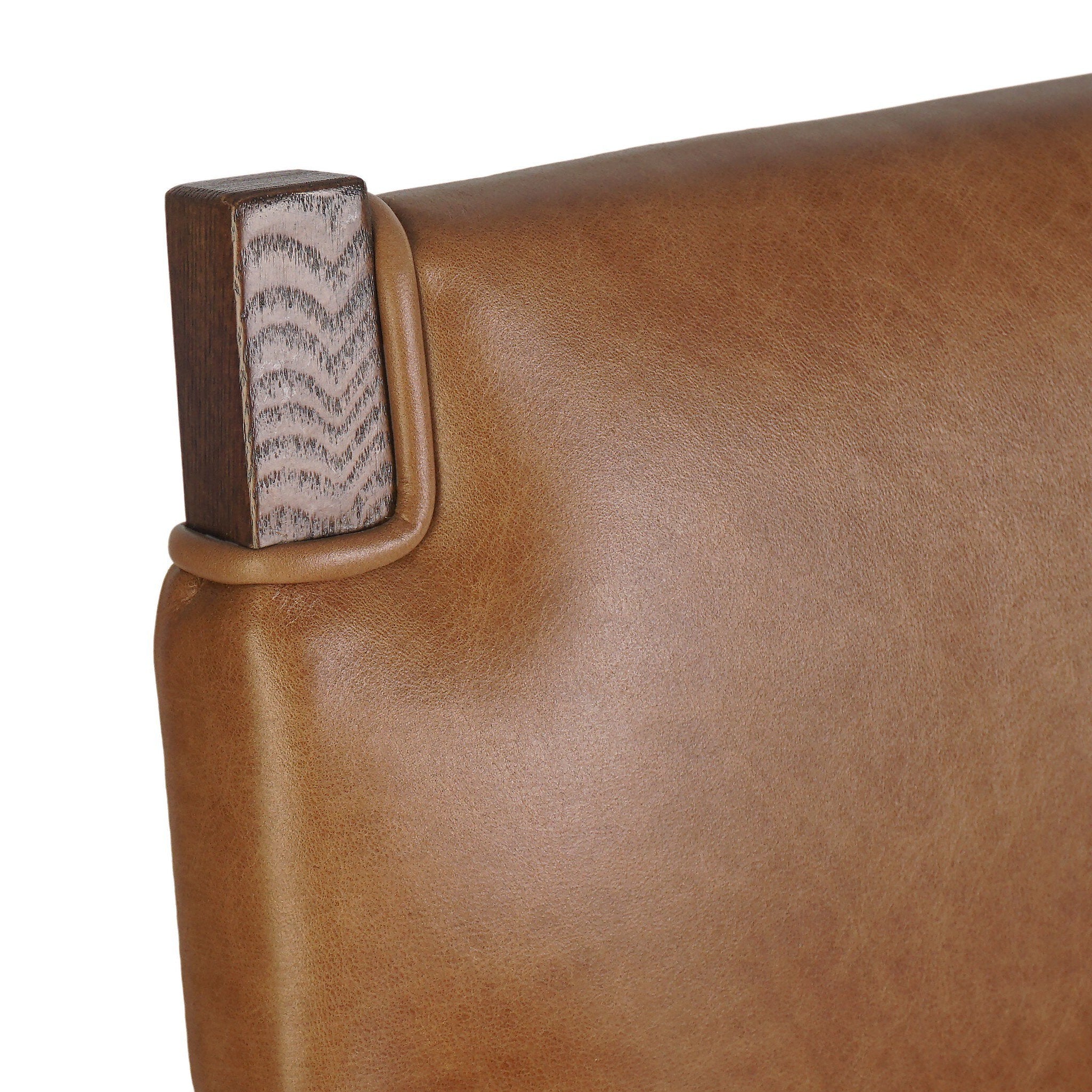 Four Hands Tamari Sonoma Chestnut Counter Stool close-up detail