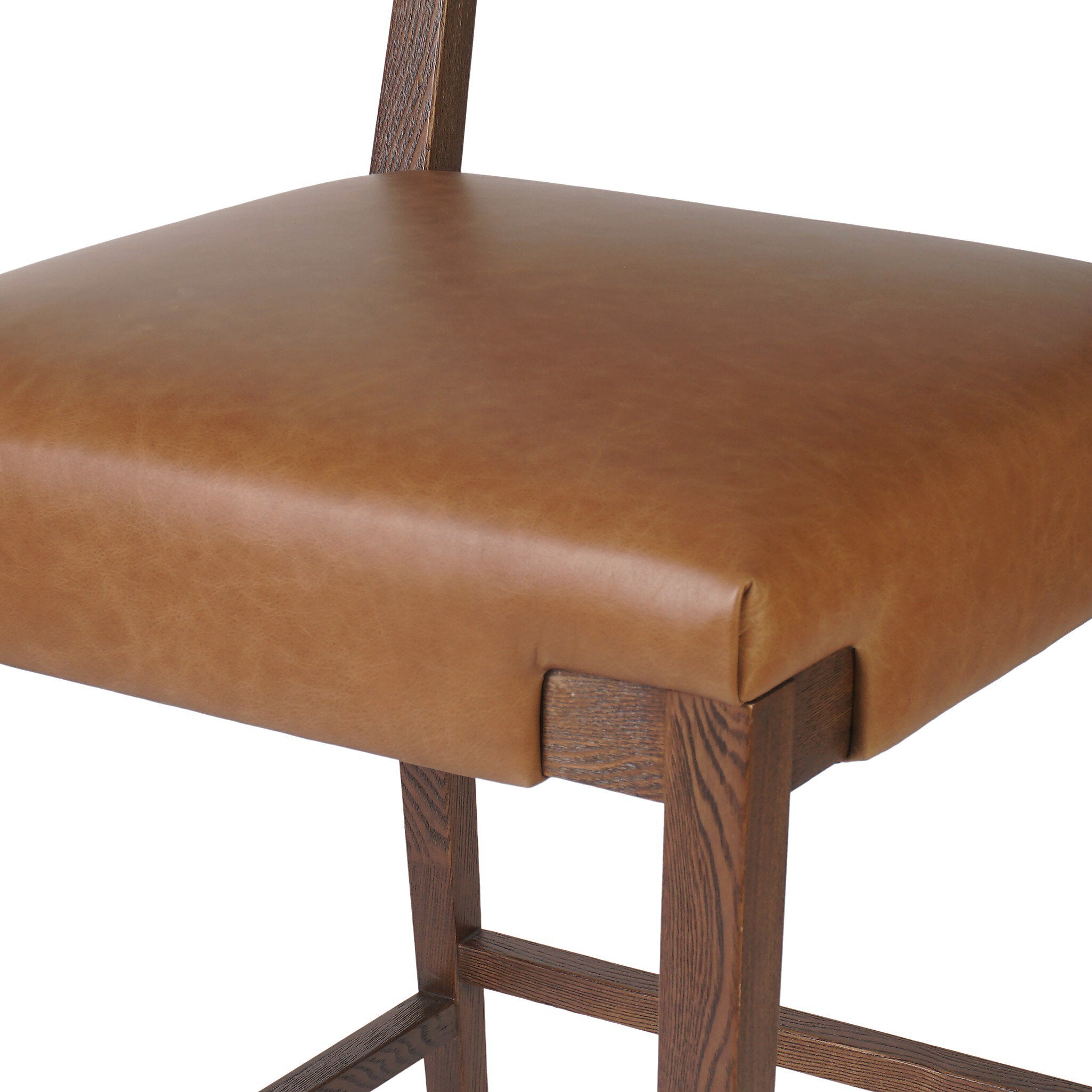Four Hands Tamari Sonoma Chestnut Counter Stool finish close-up