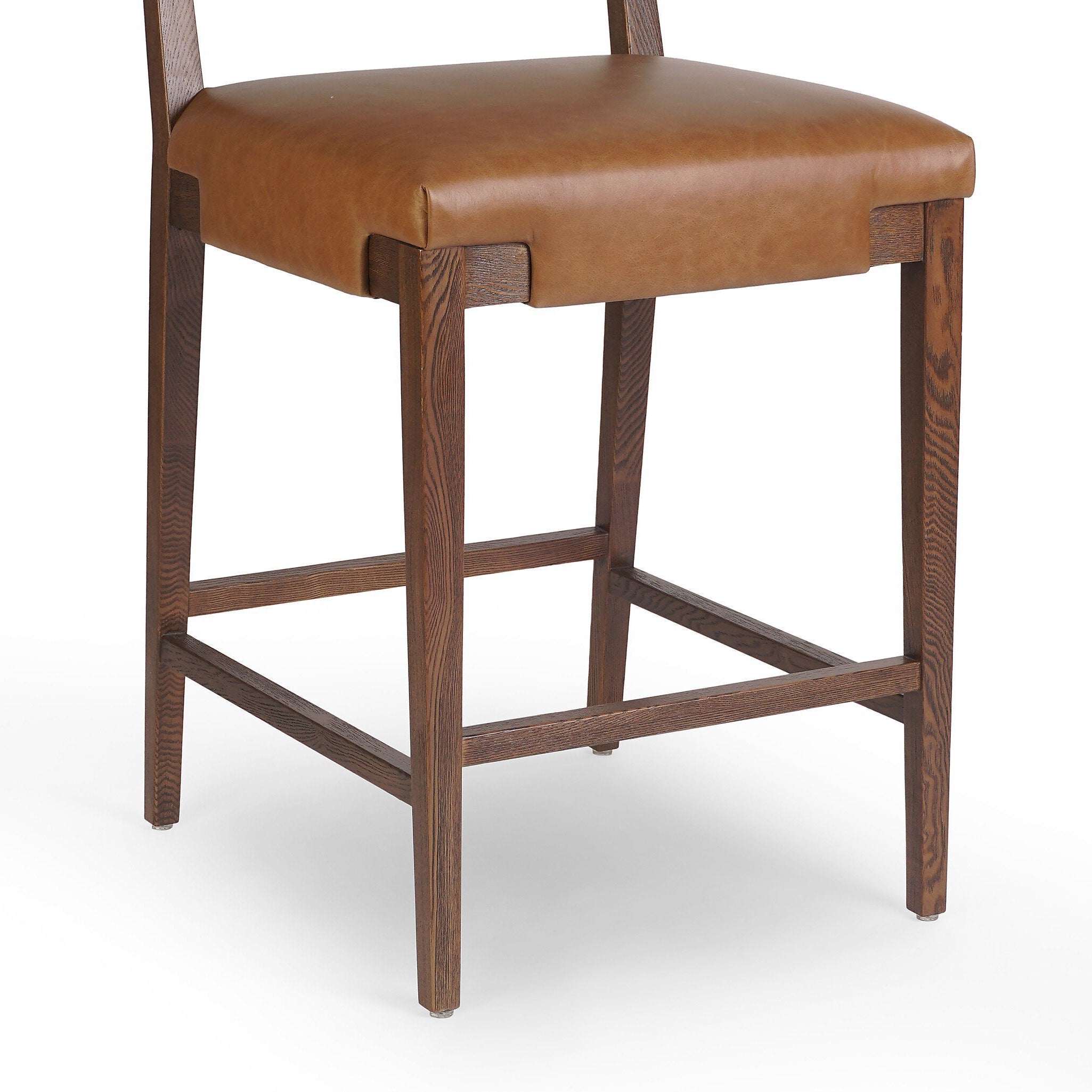 Four Hands Tamari Sonoma Chestnut Counter Stool craftsmanship close-up