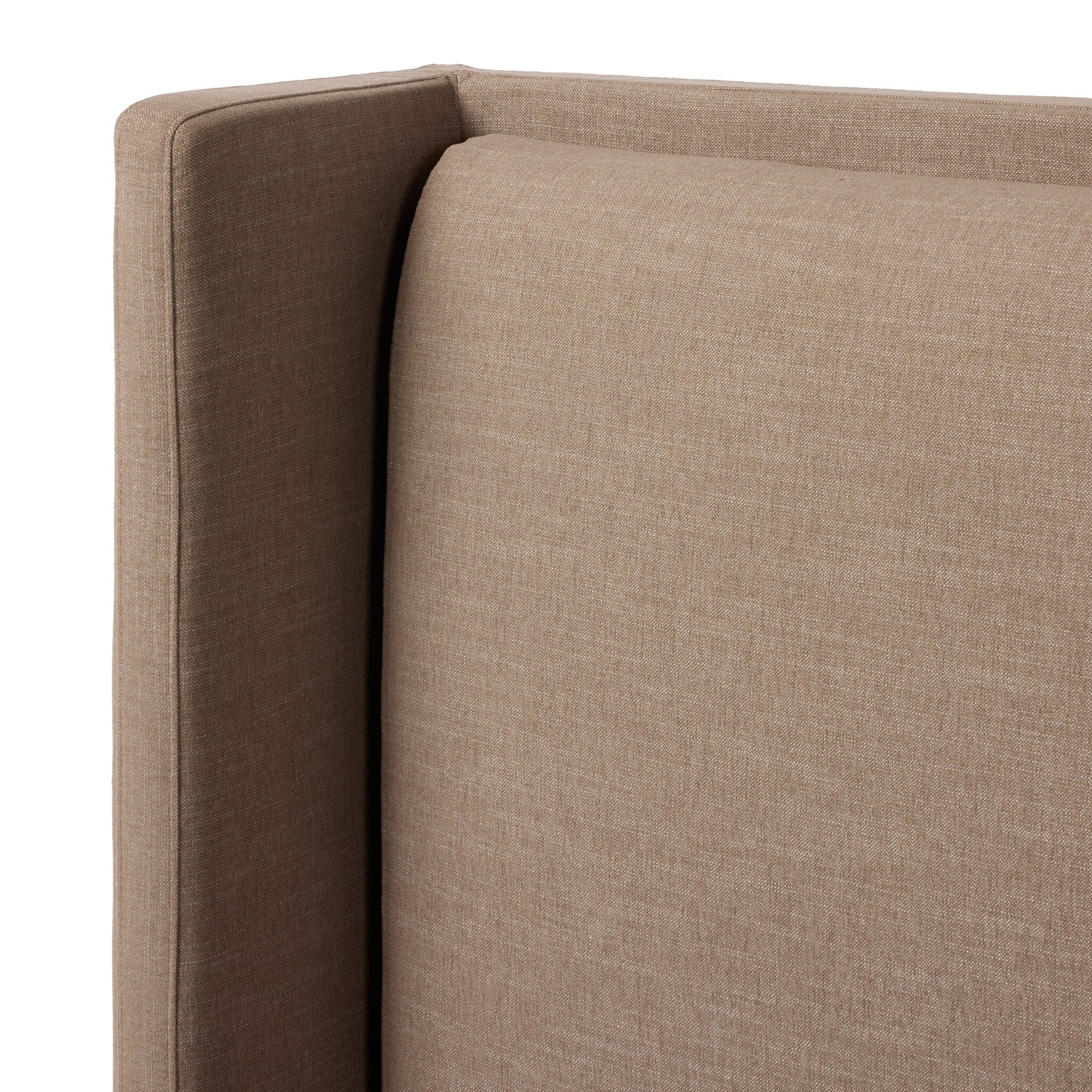 Four Hands Sophia Crypton Nomad Taupe Bed close-up detail