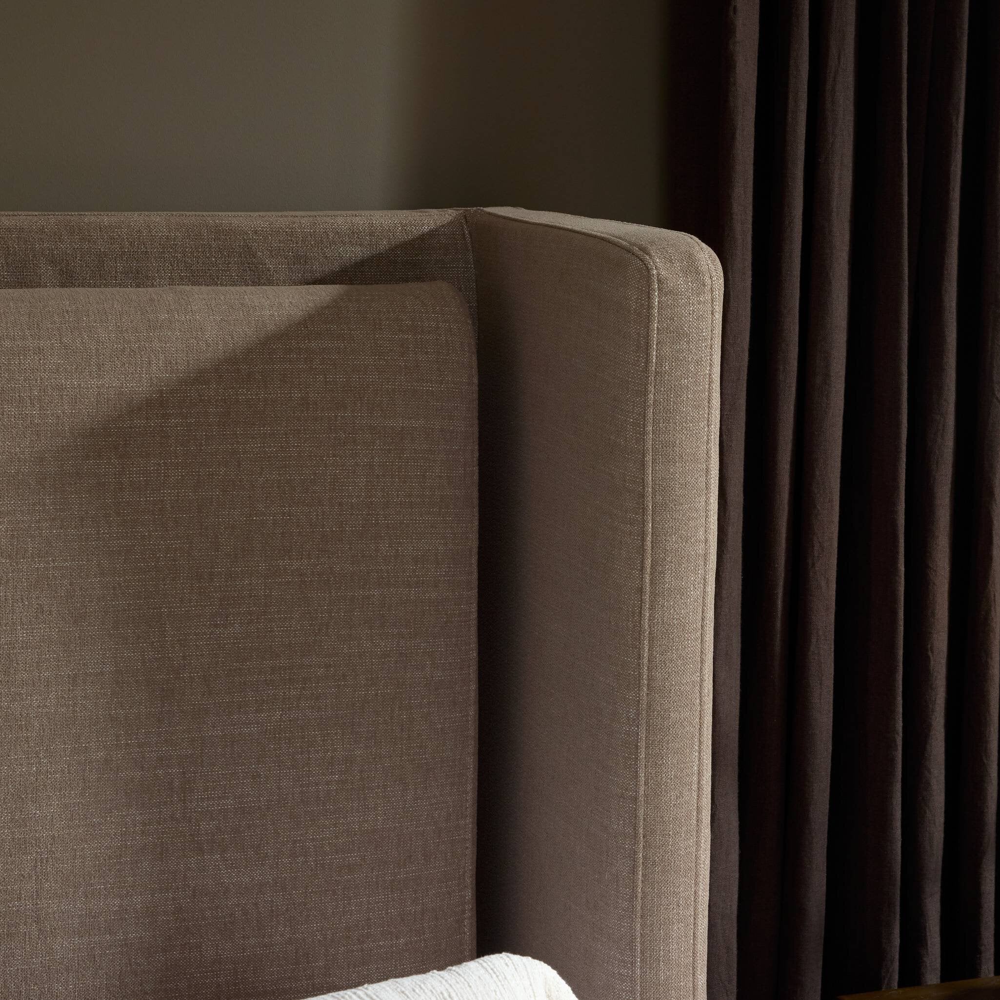 Four Hands Sophia Crypton Nomad Taupe Bed material close-up