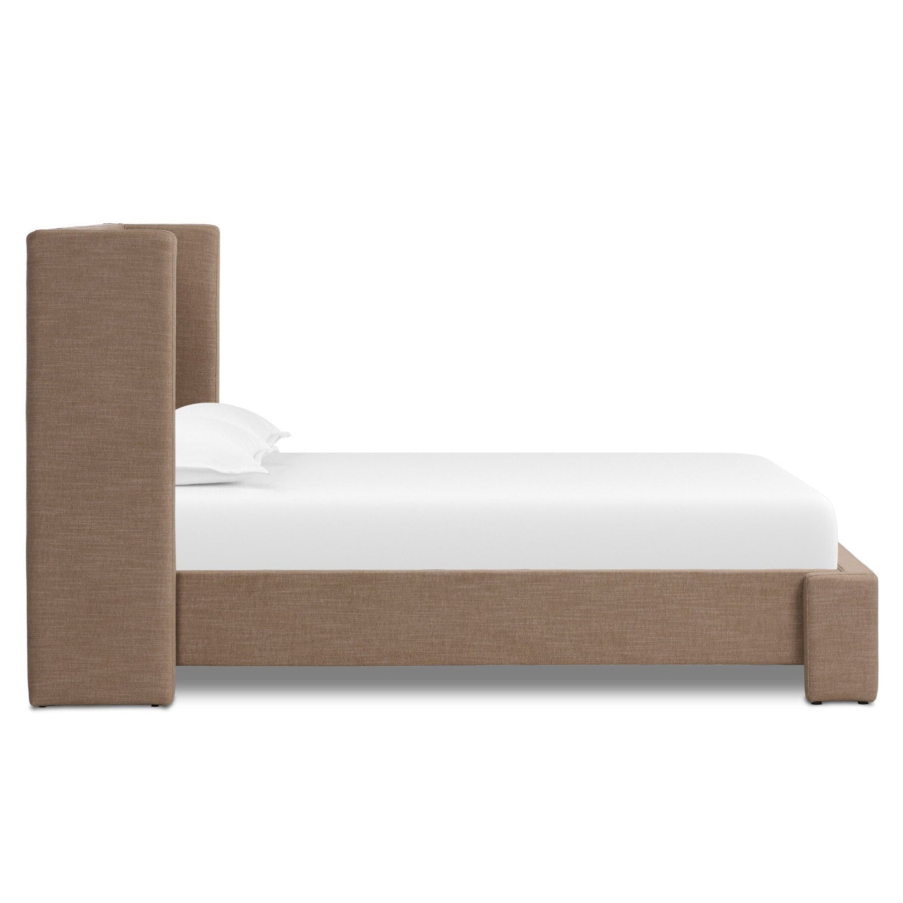 Four Hands Sophia Crypton Nomad Taupe Bed side view