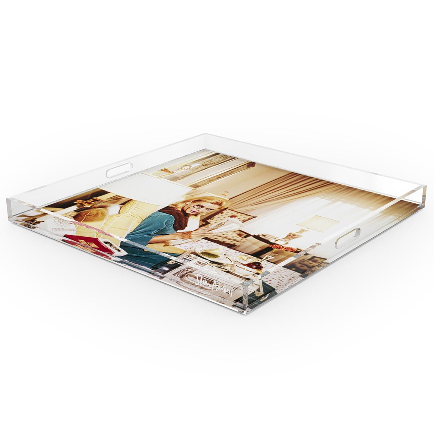 Four Hands x Slim Aarons Monocled Miss Tray