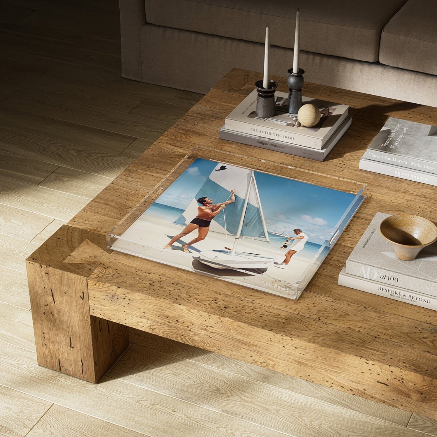 Four Hands x Slim Aarons Boating In Antigua Tray