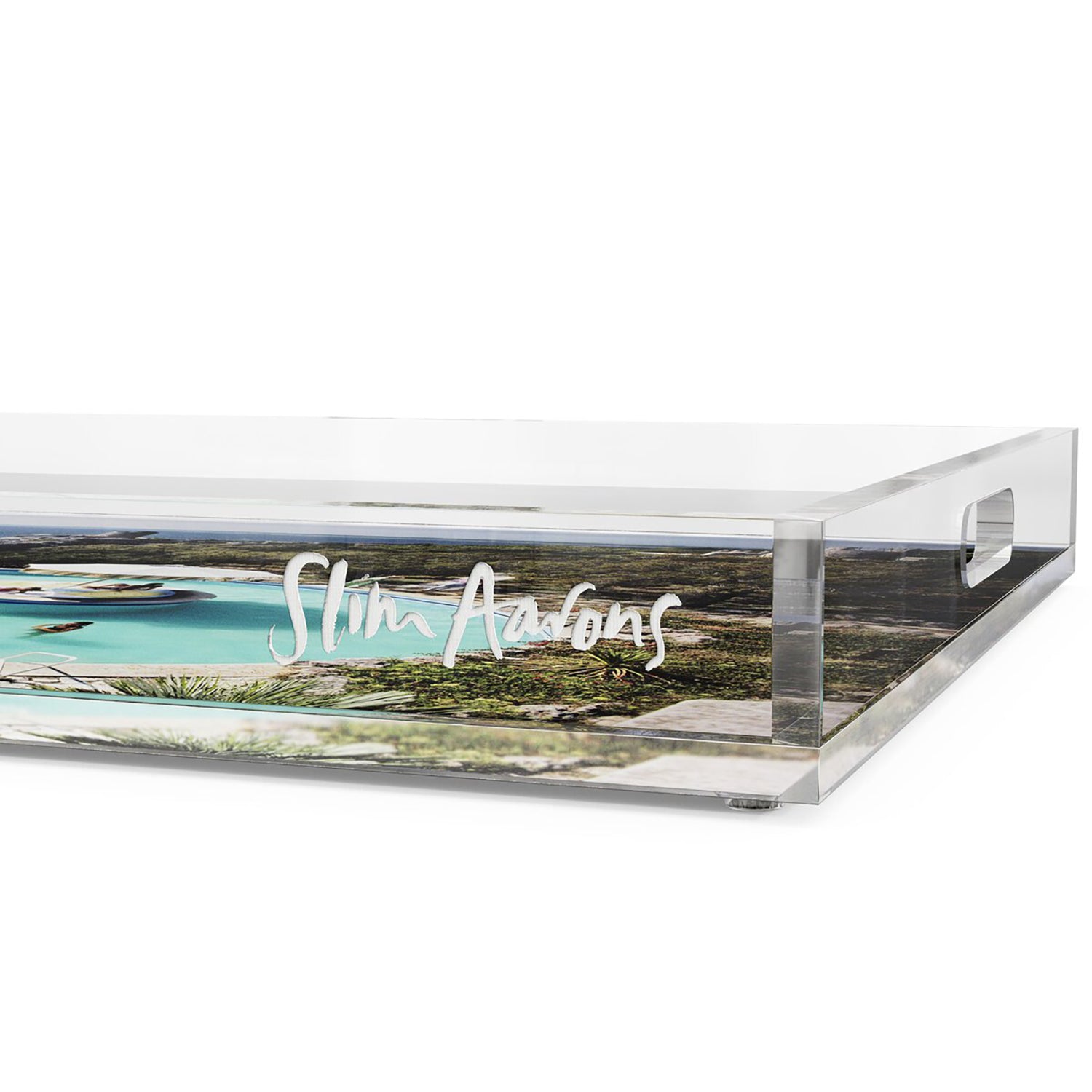 Four Hands x Slim Aarons Pool At Villa Gli Arieti Tray