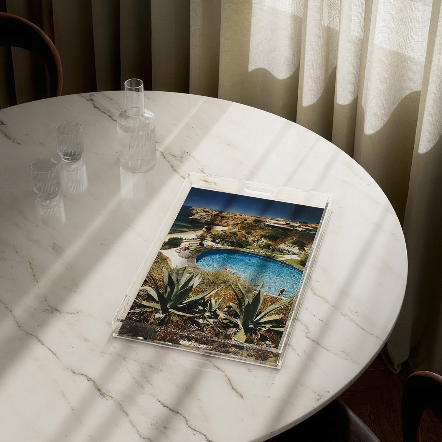 Four Hands x Slim Aarons Algarve Hotel Pool Tray