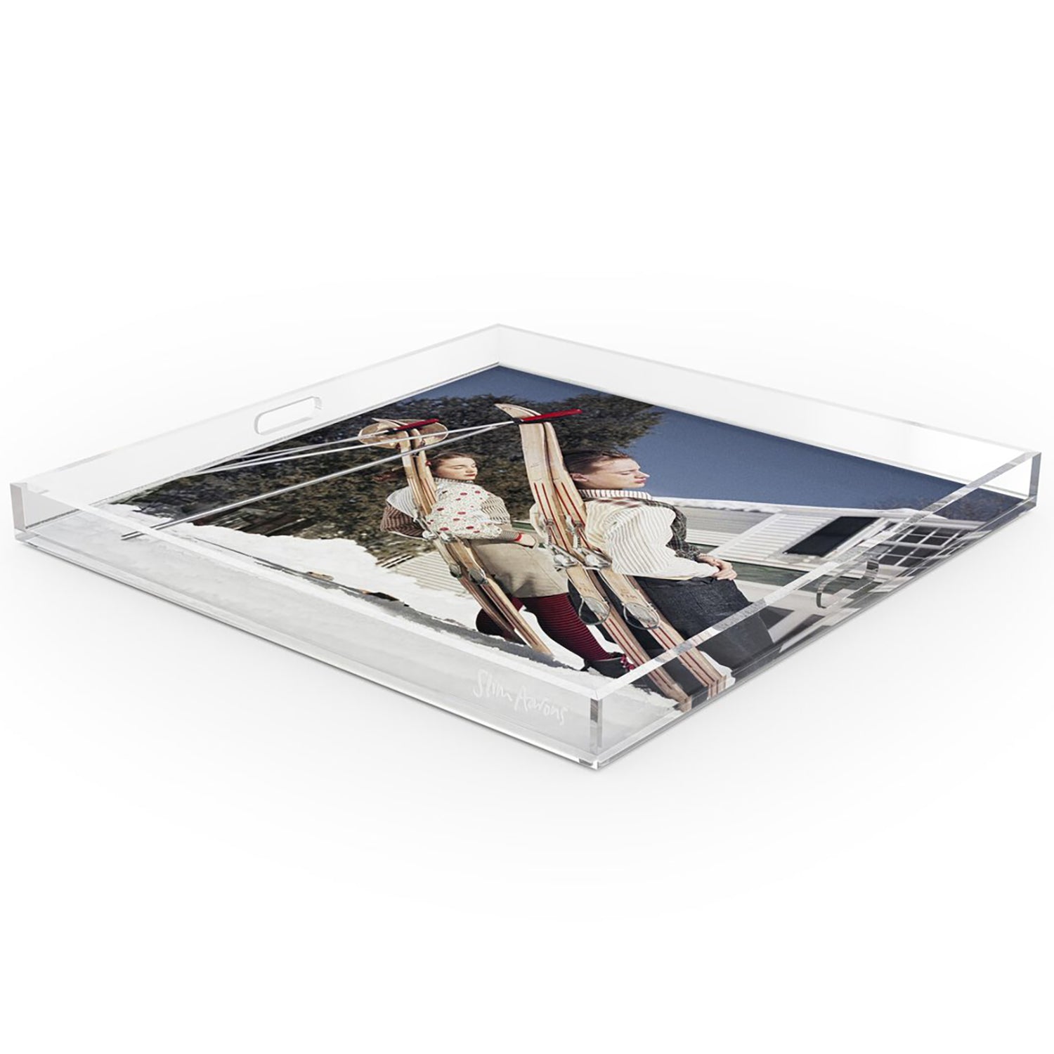 Four Hands x Slim Aarons New England Skiing Tray