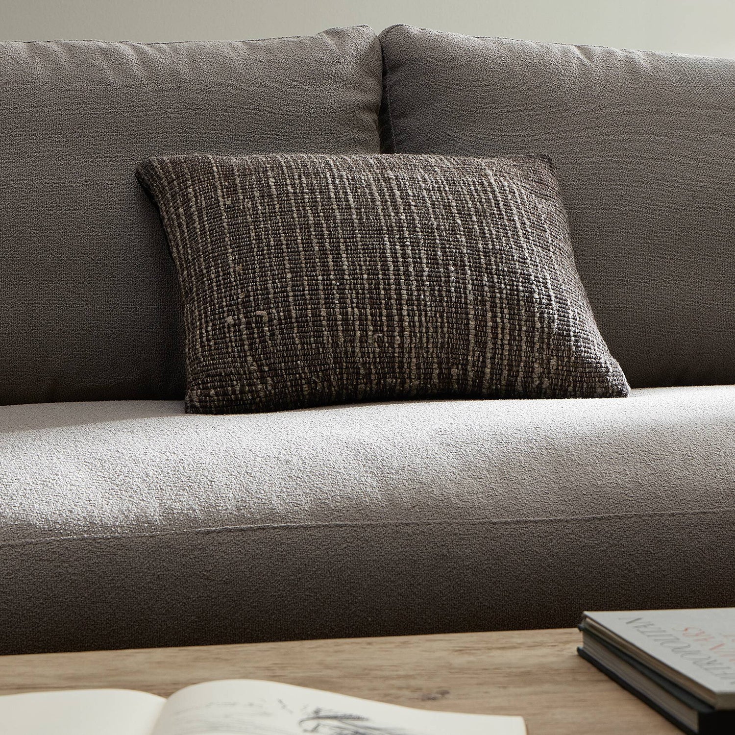 Four Hands Stripe Wool Handwoven Throw Pillow