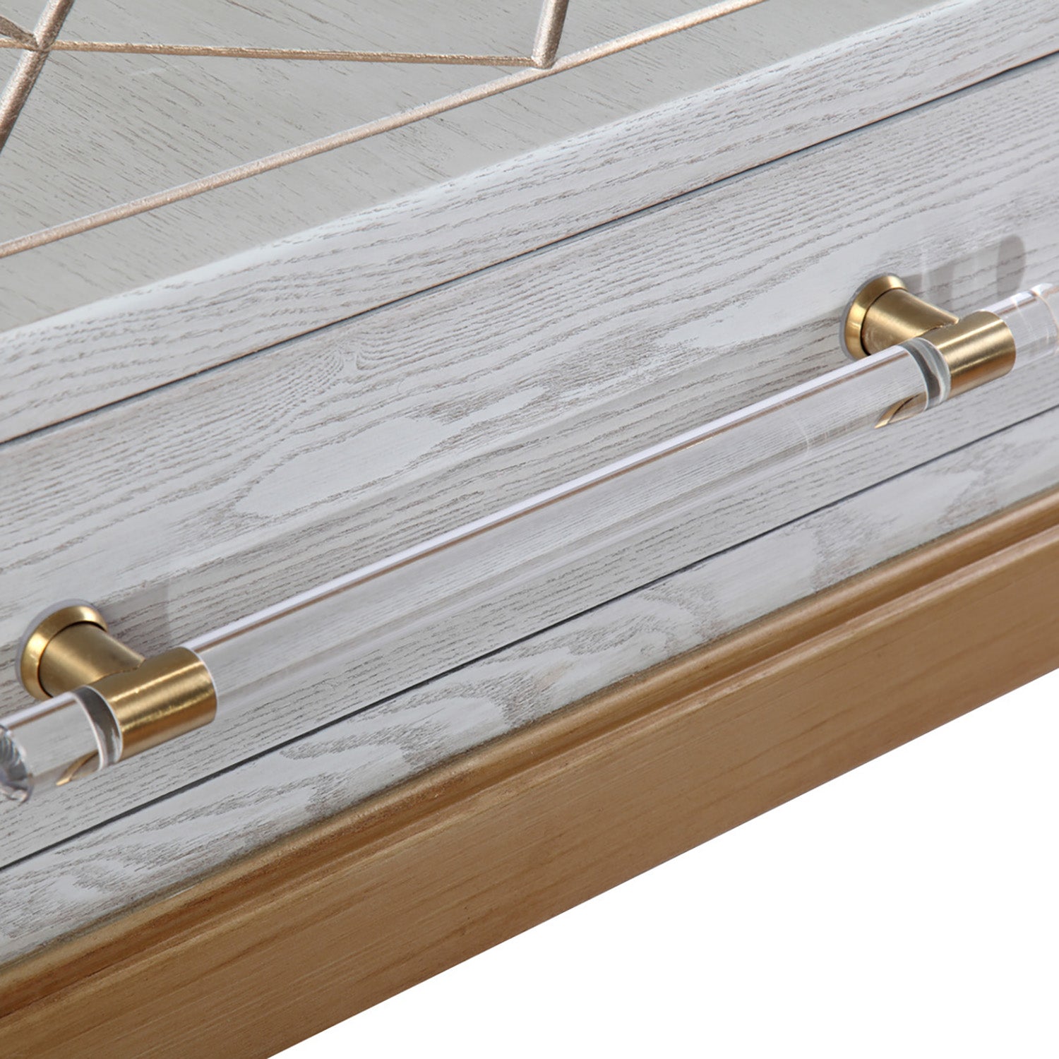 Bassett Mirror Gray Perrine Wood Console Table