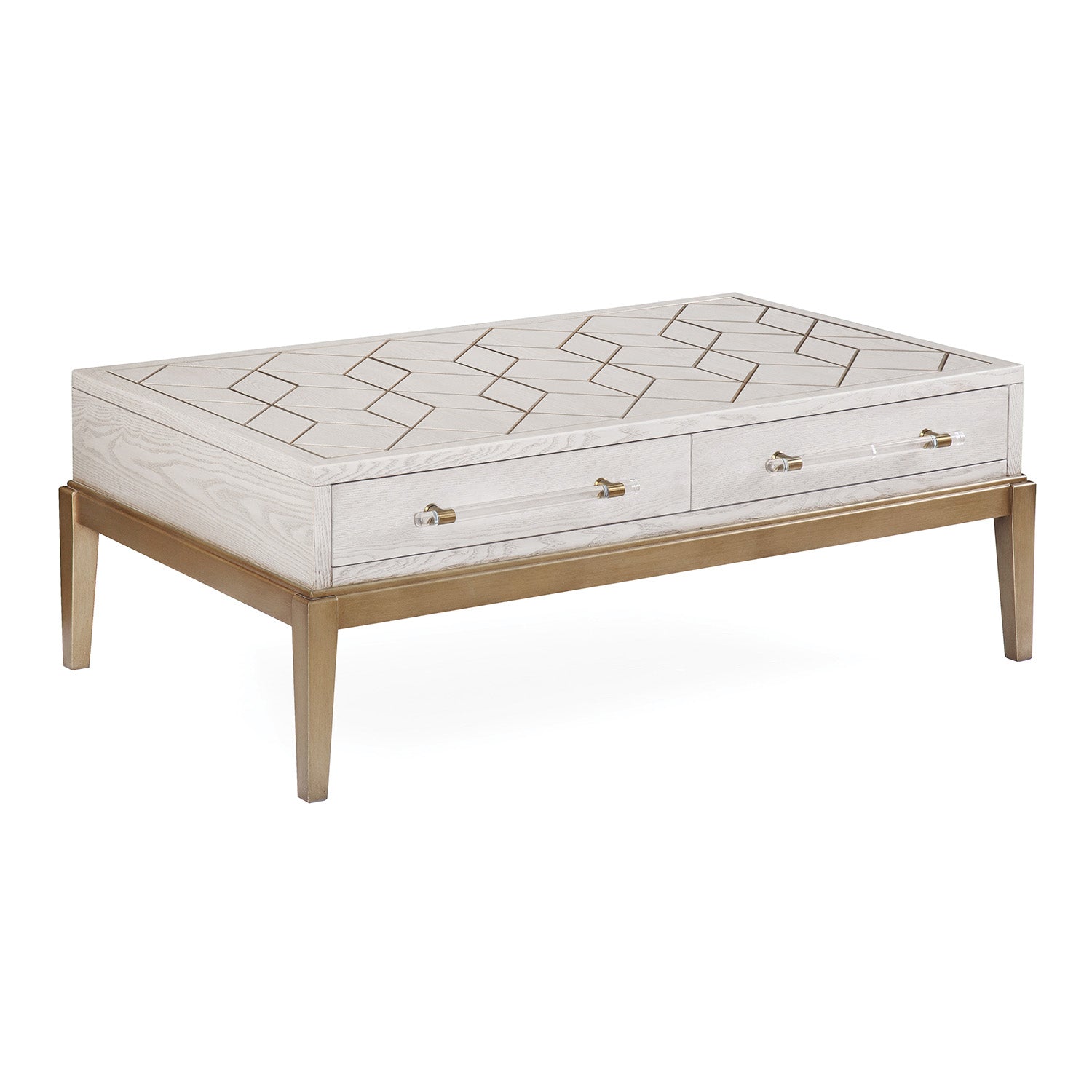 Bassett Mirror Perrine White Cocktail Table