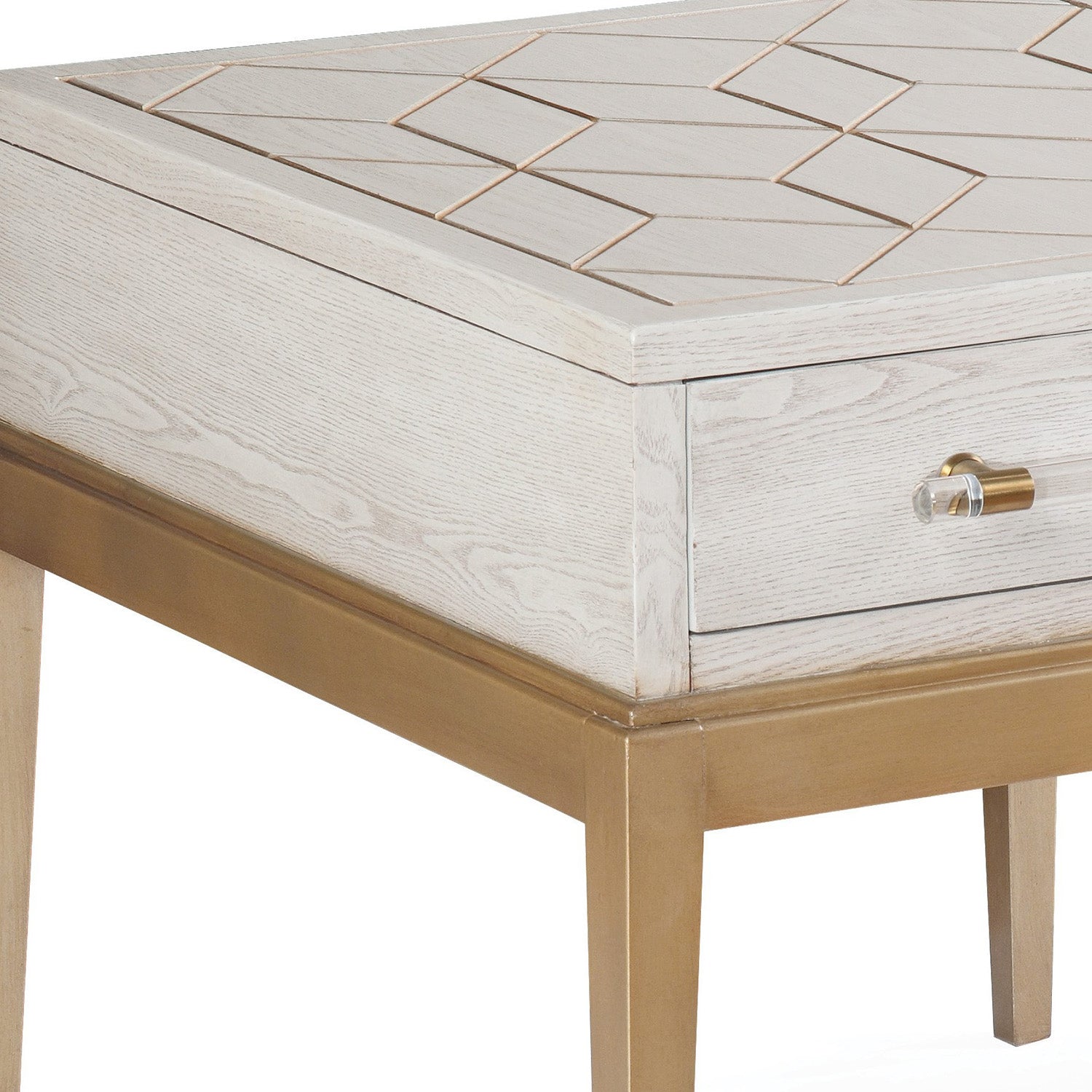 Bassett Mirror Perrine White End Table