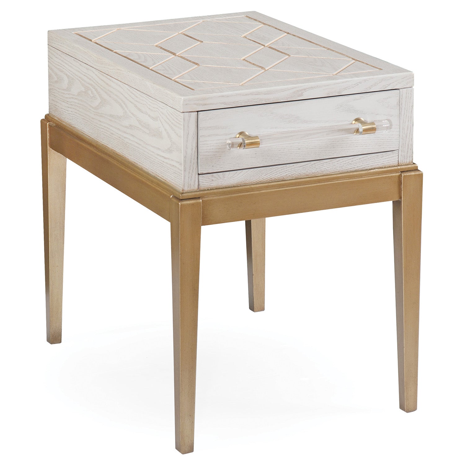 Bassett Mirror Perrine White Accent Table