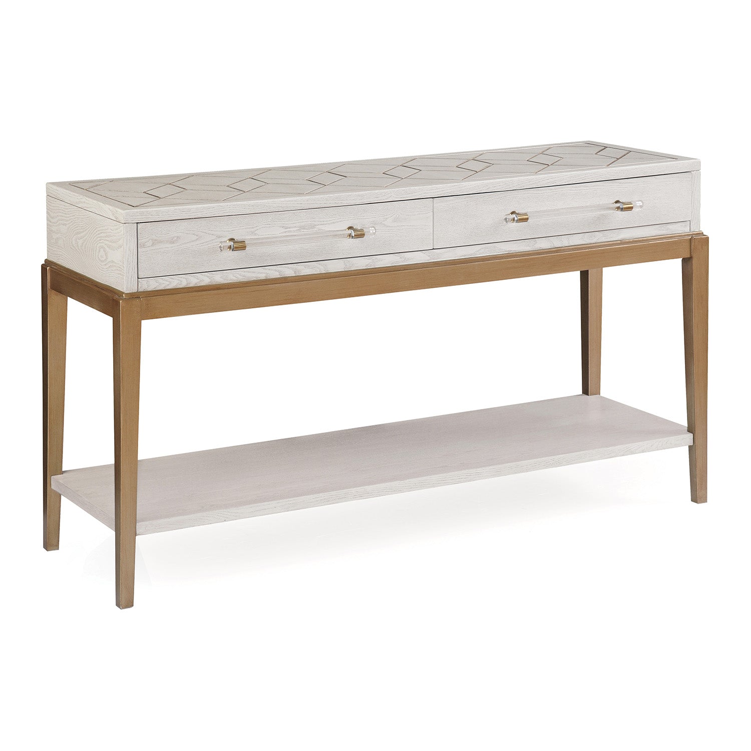Bassett Mirror Perrine White Console Table