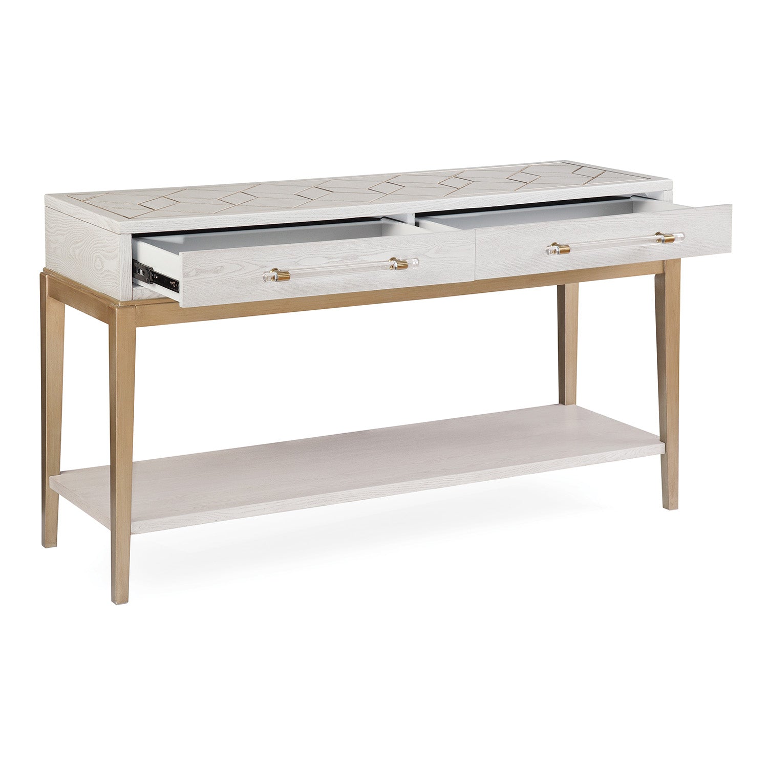 Bassett Mirror Perrine White Console Table