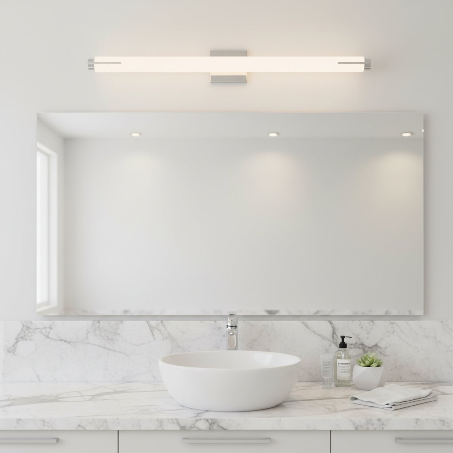 Sonneman Tubo Slim Led Polished Chrome 2432.01-ST Bath And Vanity Light