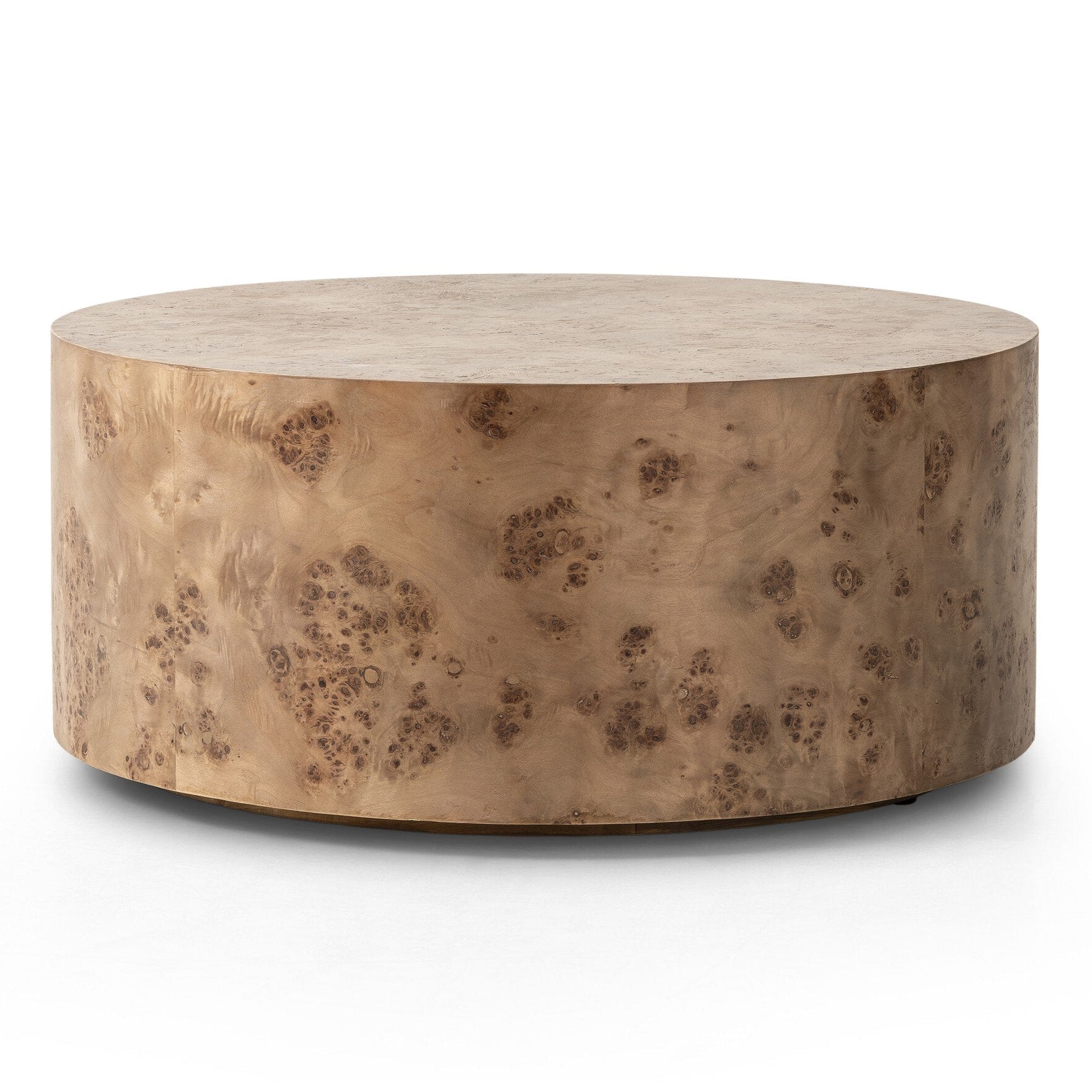 Four Hands Caya Caramel Burl Coffee Table side view
