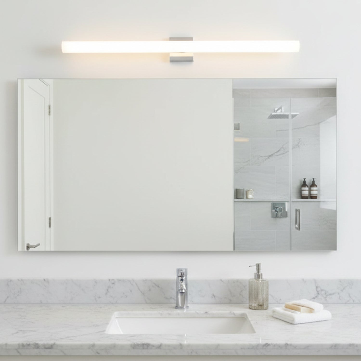 Sonneman Tubo Slim Led Polished Chrome 2433.01-FT Bath And Vanity Light