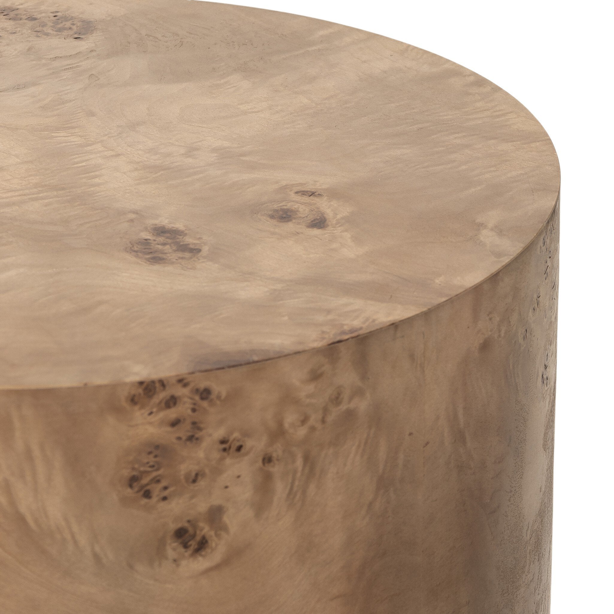 Four Hands Caya Caramel Burl End Table close-up detail