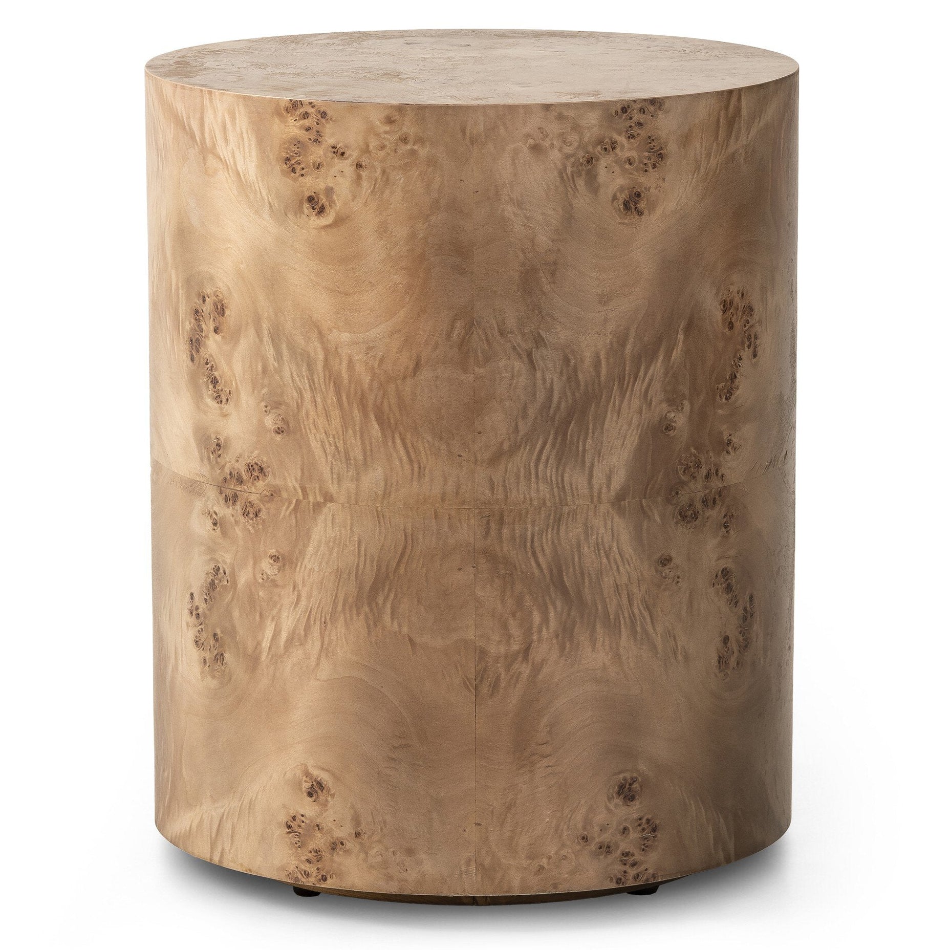 Four Hands Caya Caramel Burl End Table front view