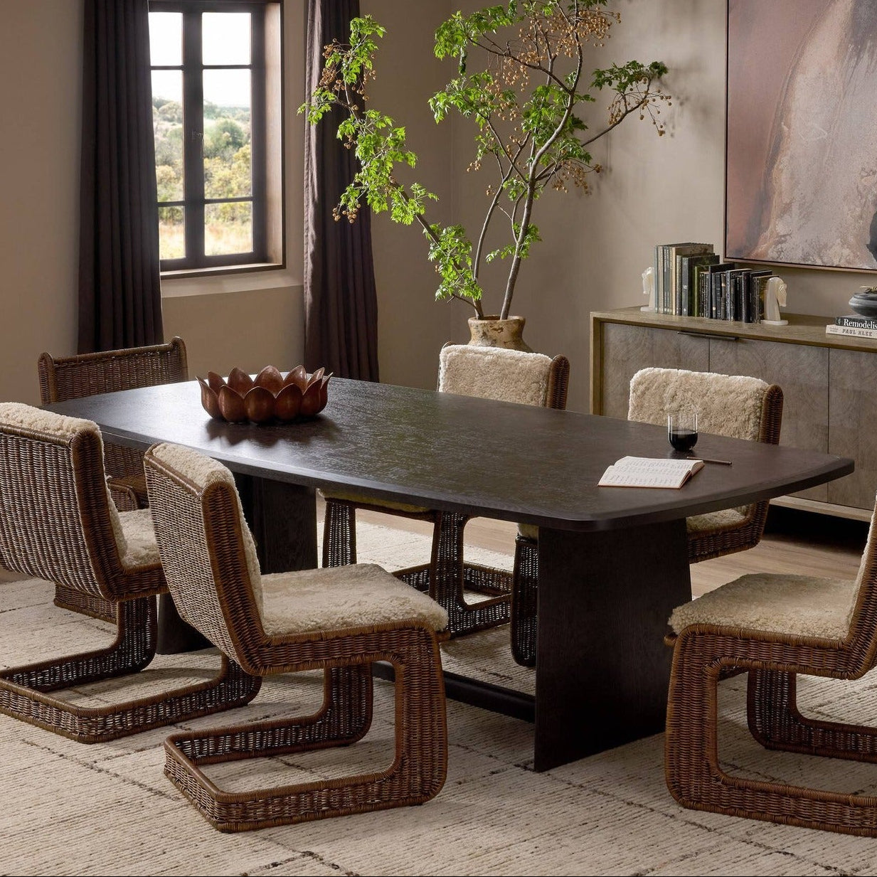 Four Hands Hera Dark Tamo Ash Dining Table