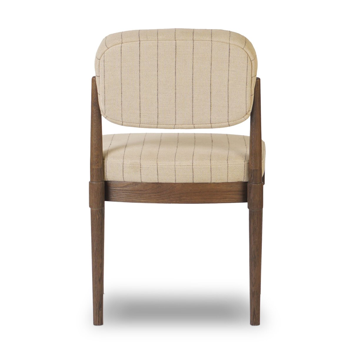 Four Hands Esther Lavon Flint Dining Chair Set of 2 on drifted oak, back view