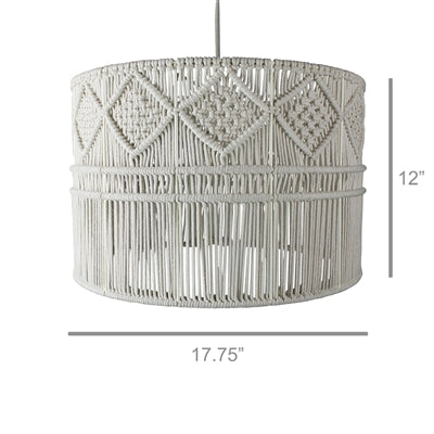 Macrame Drum Pendant