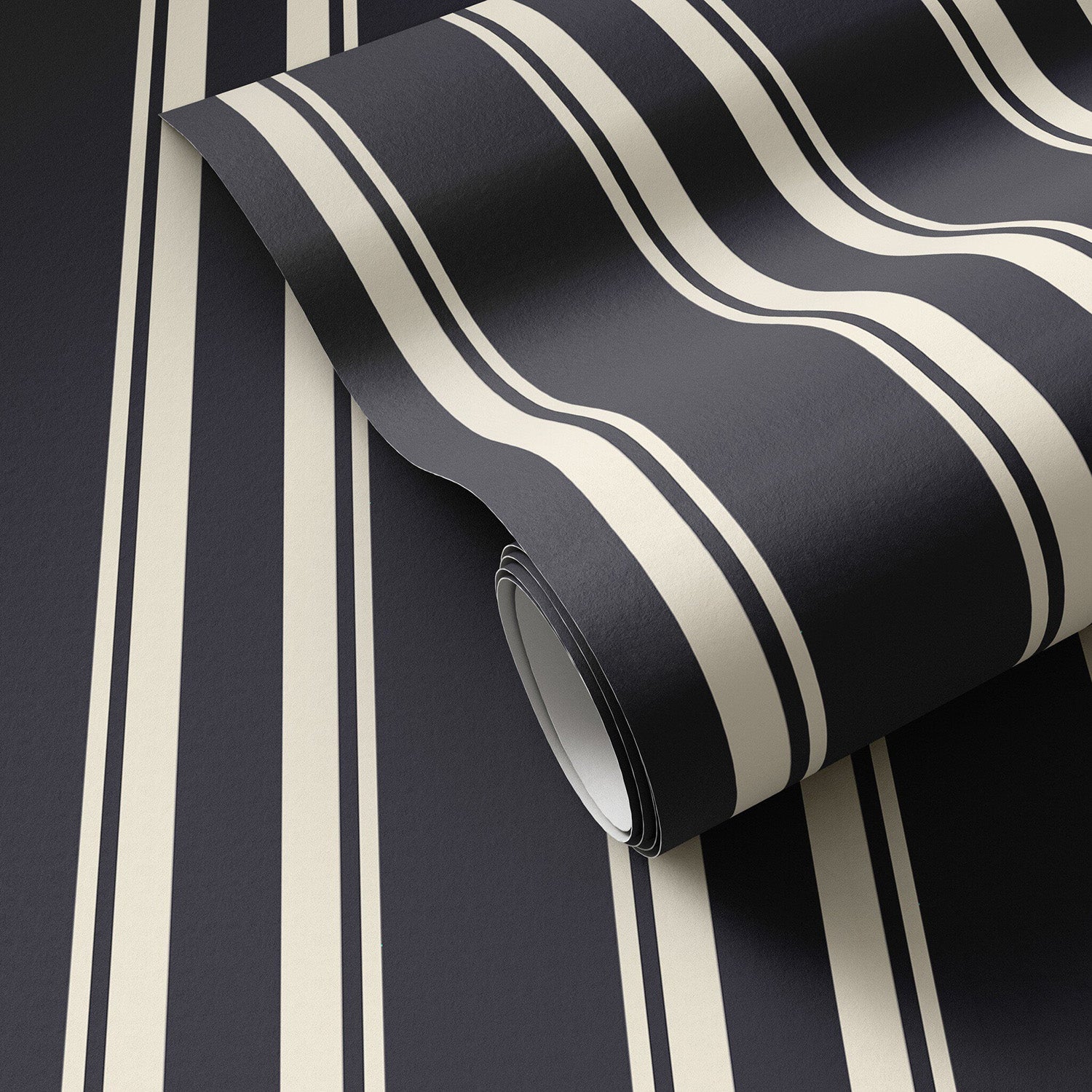Getty Images x Four Hands Multi Stripe Black I Wallpaper