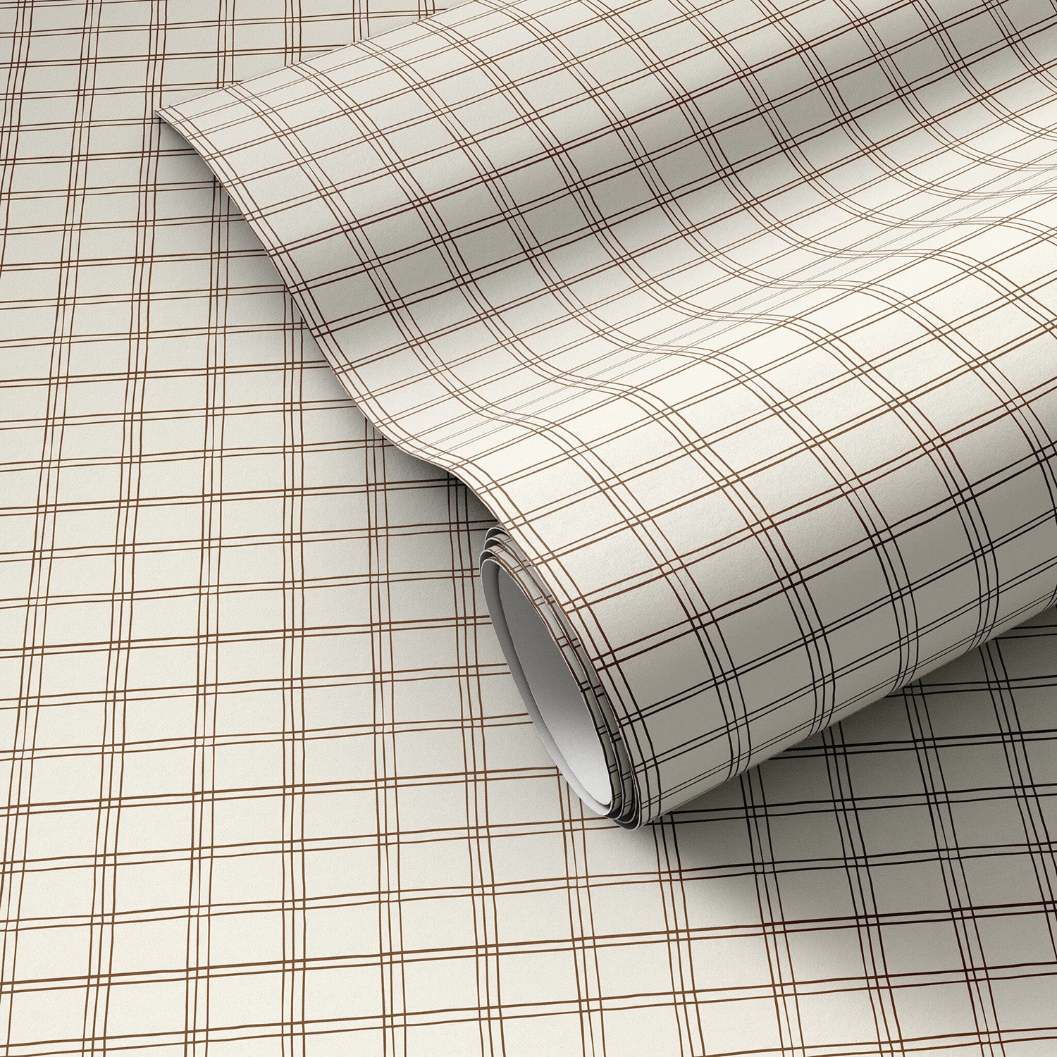 Getty Images x Four Hands Hand Checks Terracotta II Wallpaper