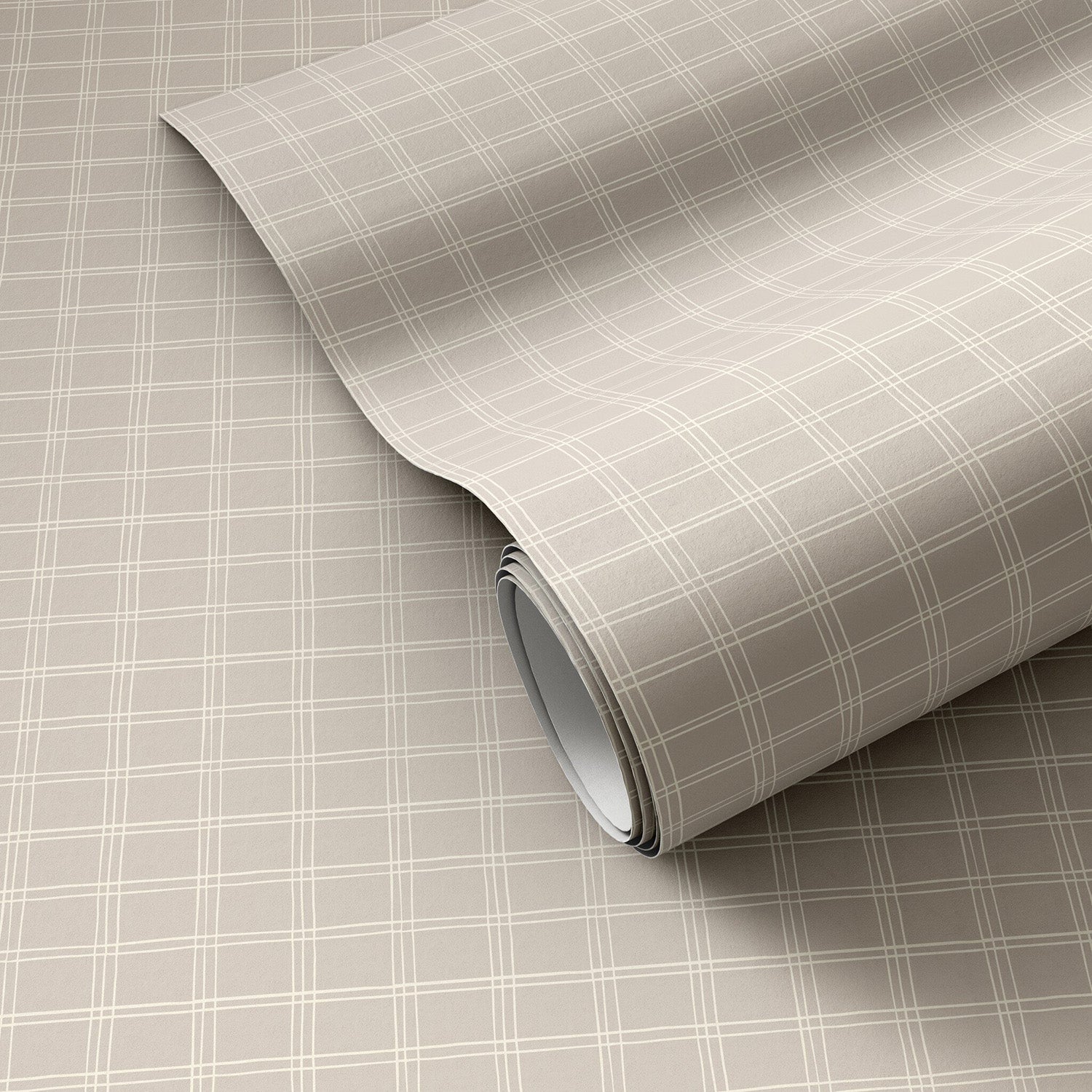 Getty Images x Four Hands Hand Checks Gray I Wallpaper