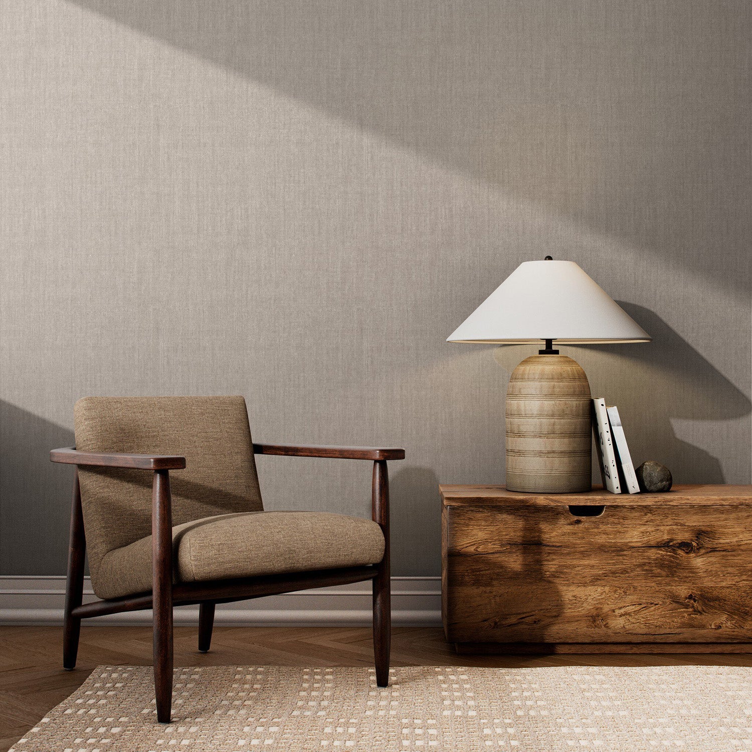 FH Art Studio Cloth Gray I Wallpaper