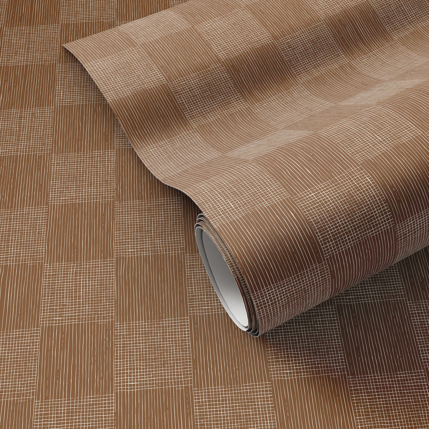 Getty Images x Four Hands Checkers Terracotta I Wallpaper