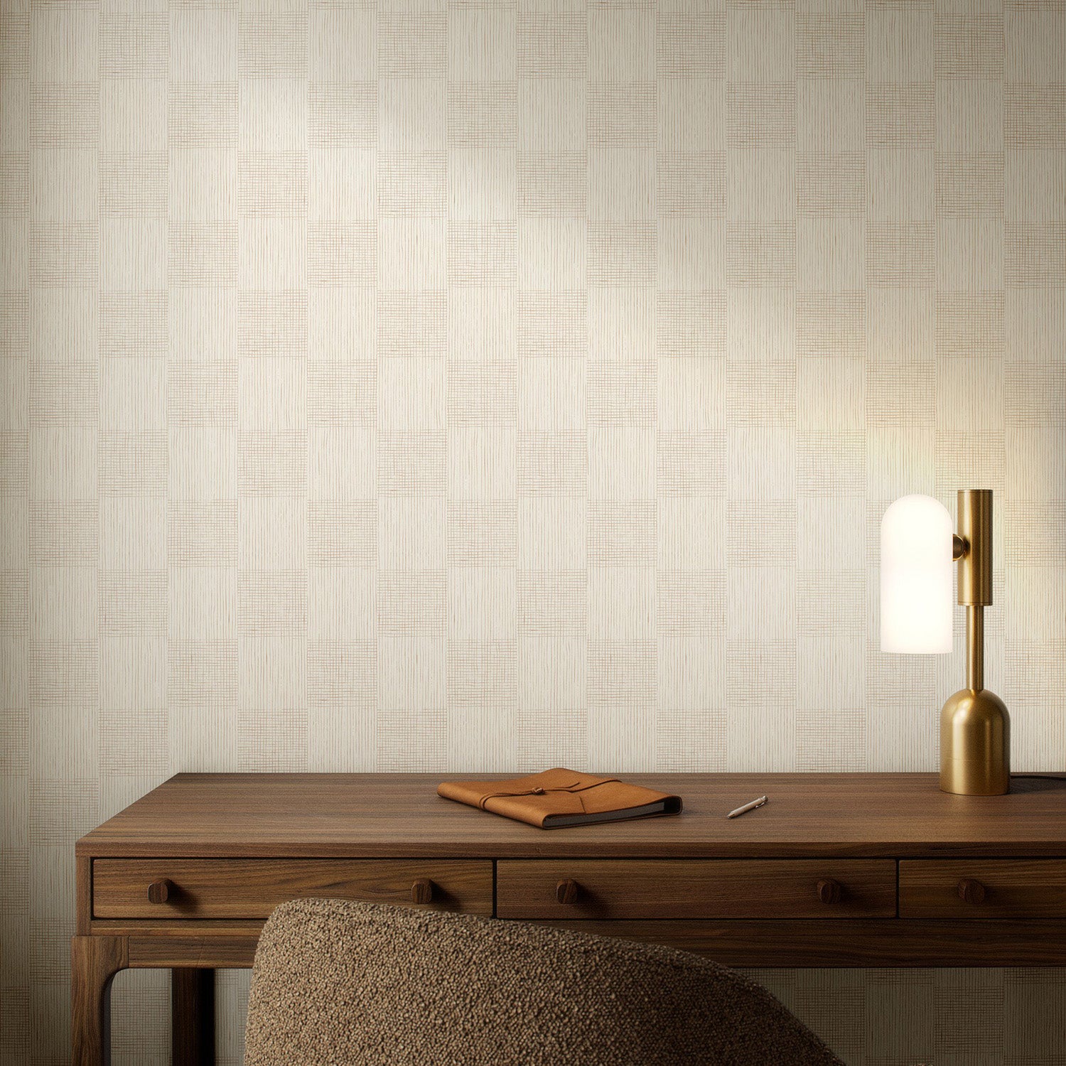 Getty Images x Four Hands Checkers Tan II Wallpaper
