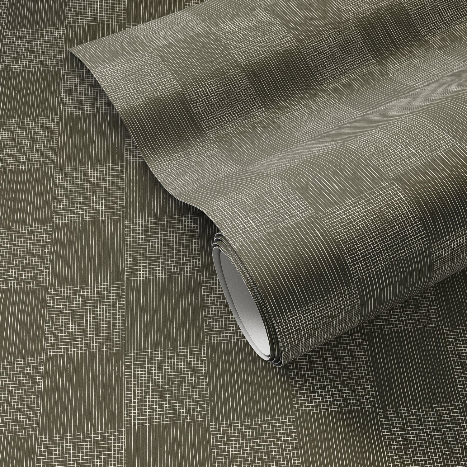 Getty Images x Four Hands Checkers Olive I Wallpaper