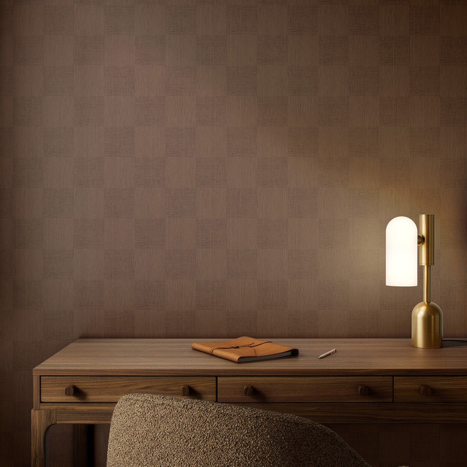 Getty Images x Four Hands Checkers Black & Tan II Wallpaper