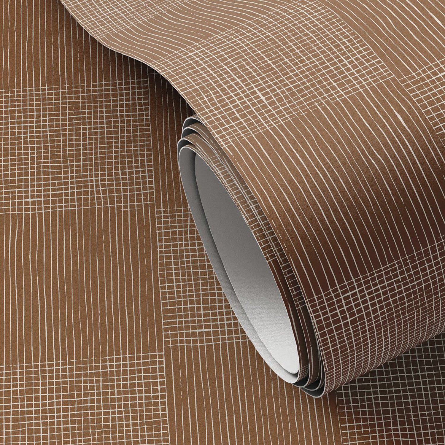 Getty Images x Four Hands Checkers Terracotta I Wallpaper